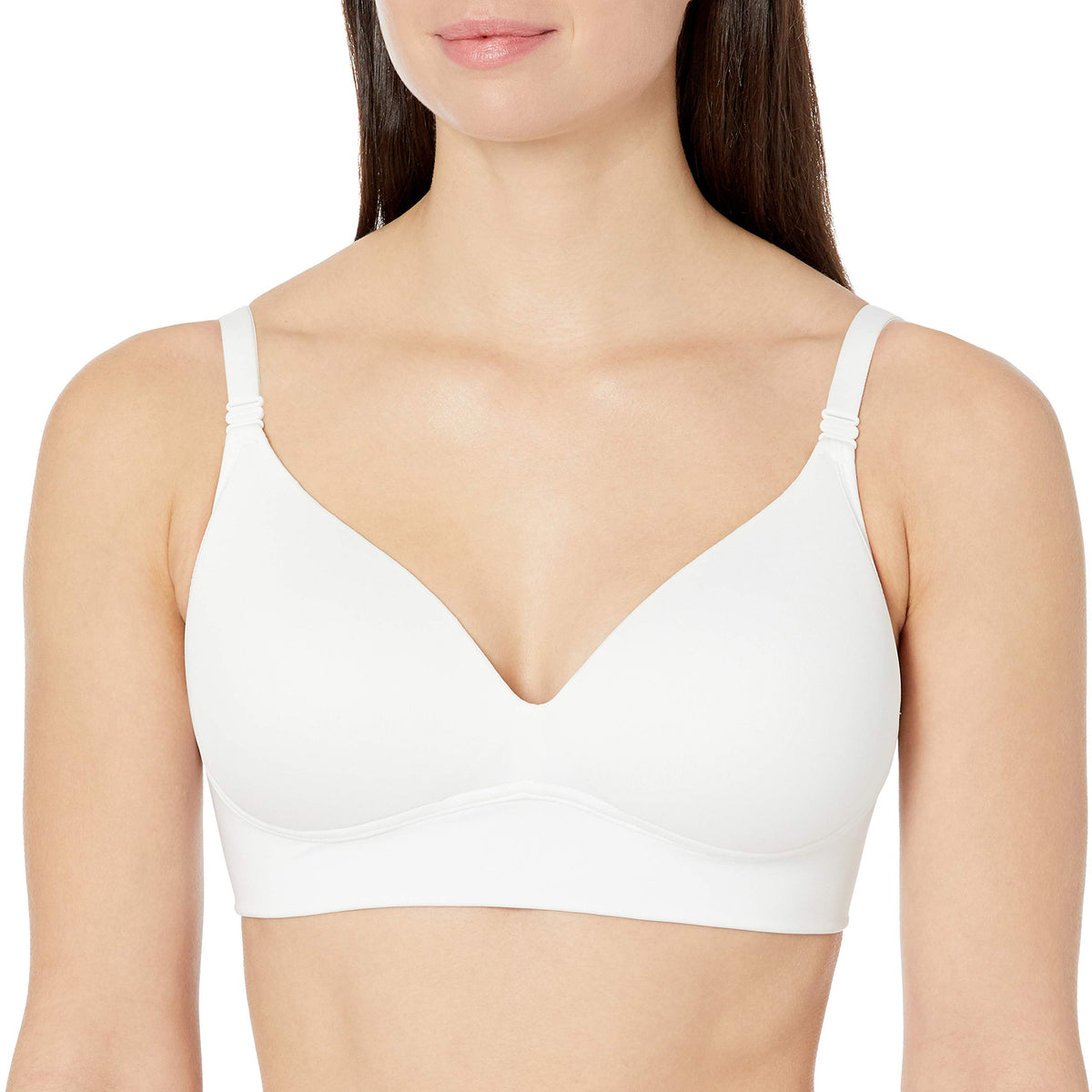 Warners Womens Benefits Allover Smoothing Bliss Wireless Lightly Lined Convertible Comfort Bra Rm1011W, Classic White, 40D