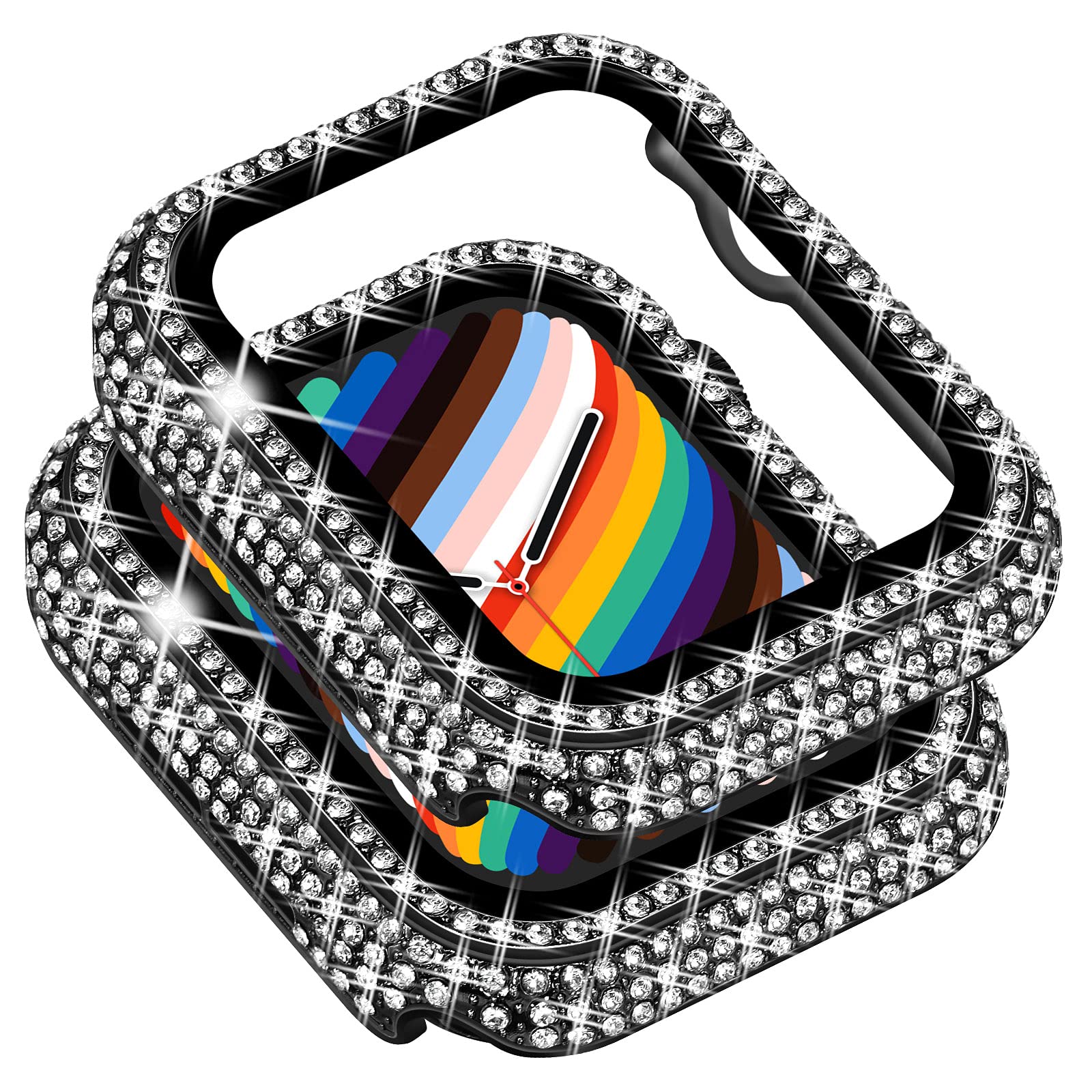 Surace Compatible With Apple Watch Case 38Mm With Screen Protector For Apple Watch Series 6/5/4/3/2/1, Bling Case 300 Crystal Di