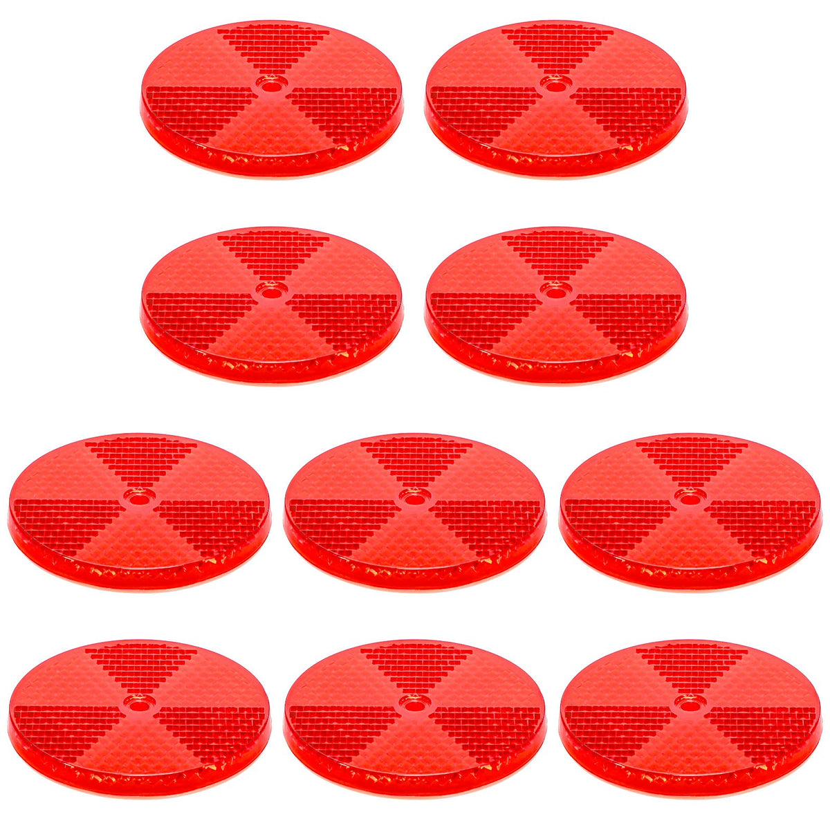 10 Pack Front Reflector Round Reflector For Driveway Fence Gate Posts Trailers Safety Reflectors Automobiles Boats Mailboxes Ref