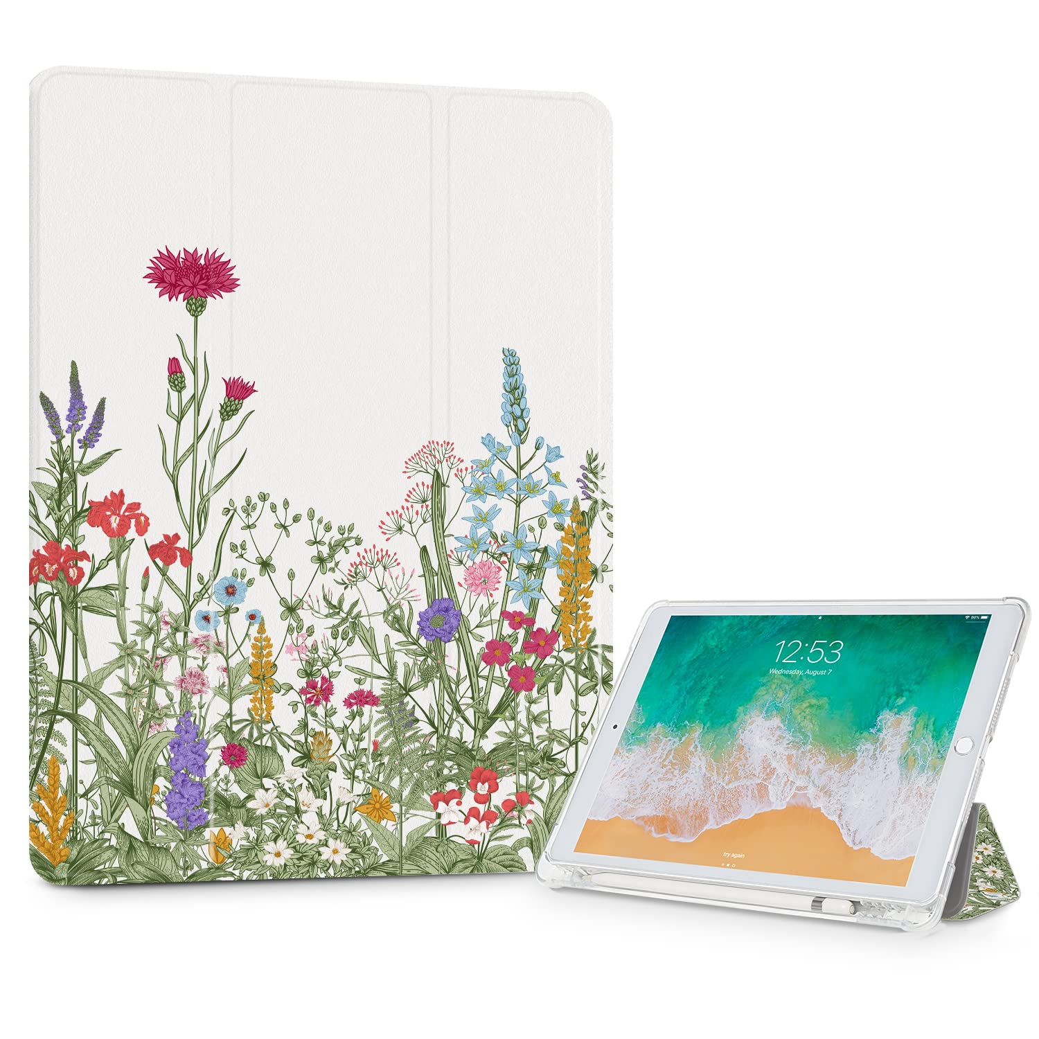 Ipad 9Th/8Th/7Th Generation Case, Ipad 9Th Generation Case, Ipad 10.2 Case With Pencil Holder Ipad Case 9Th Generation Tri Fold 