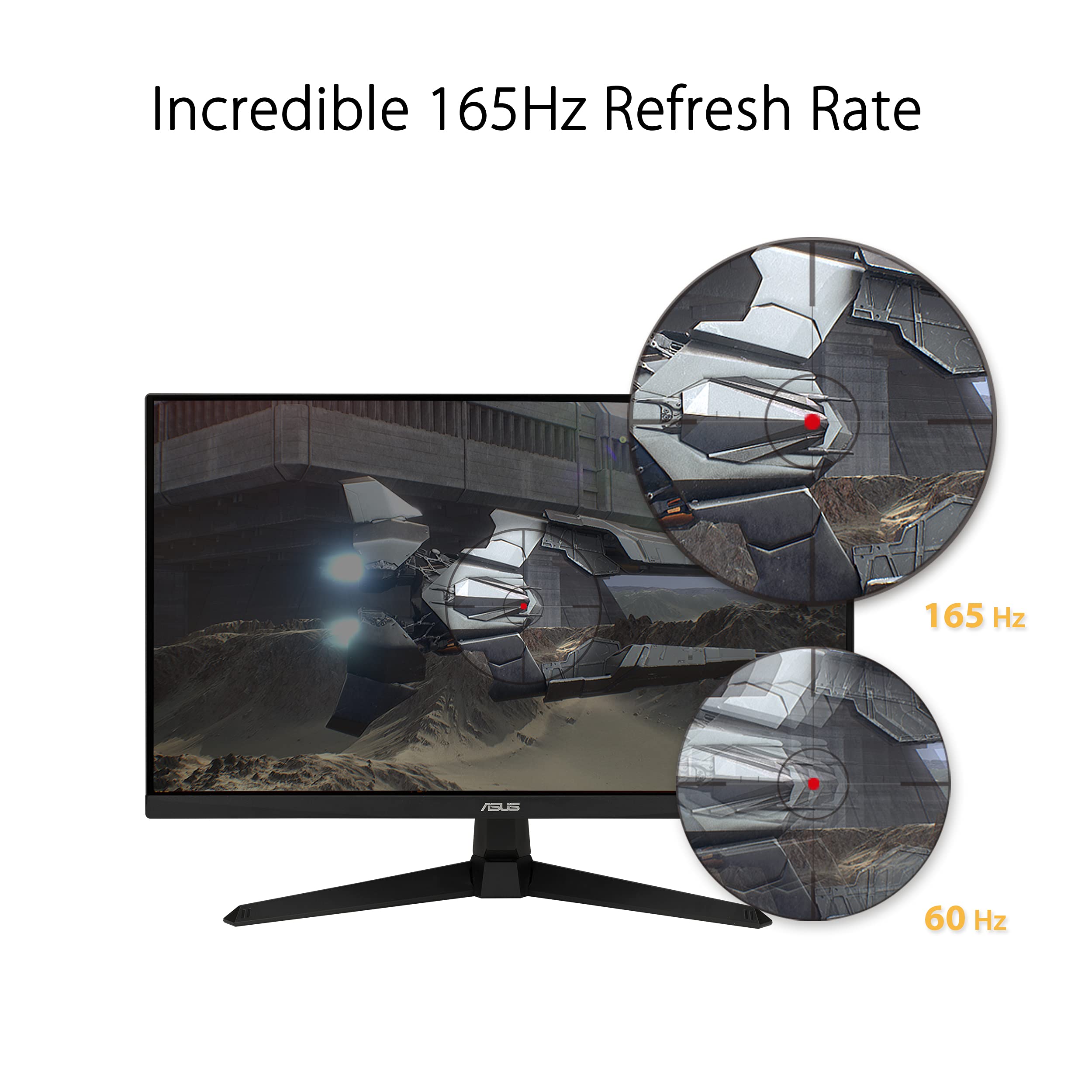 Asus Tuf Gaming 27    1080P Gaming Monitor (Vg277Q1A)   Full Hd, 165Hz (Supports 144Hz), 1Ms, Extreme Low Motion Blur, Freesync