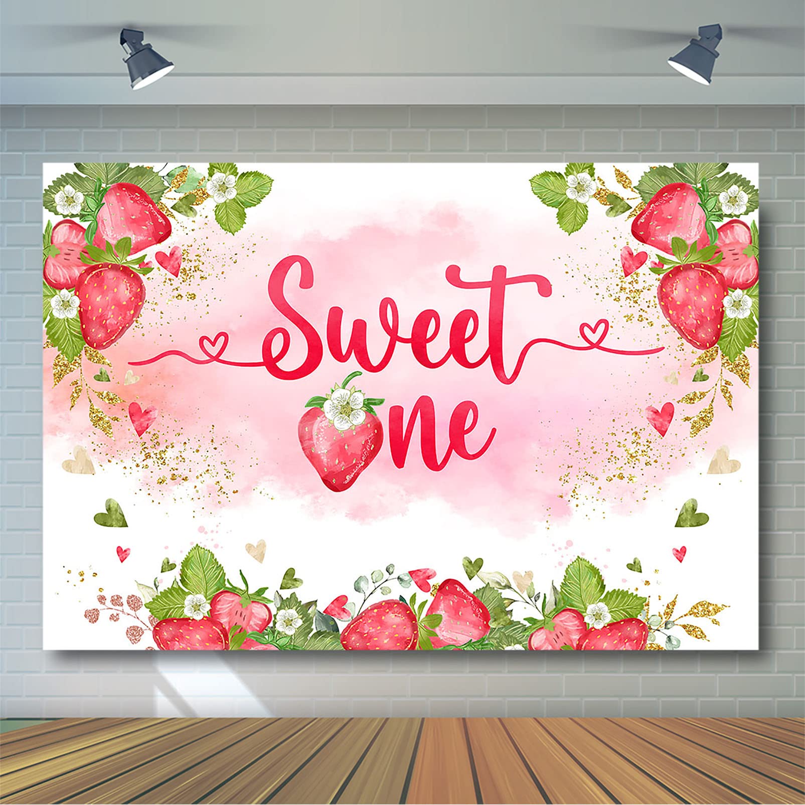 Avezano Sweet One Backdrop Berry Sweet One Birthday Party Decorations Strawberry Girls 1St Birthday Party Photoshoot Background
