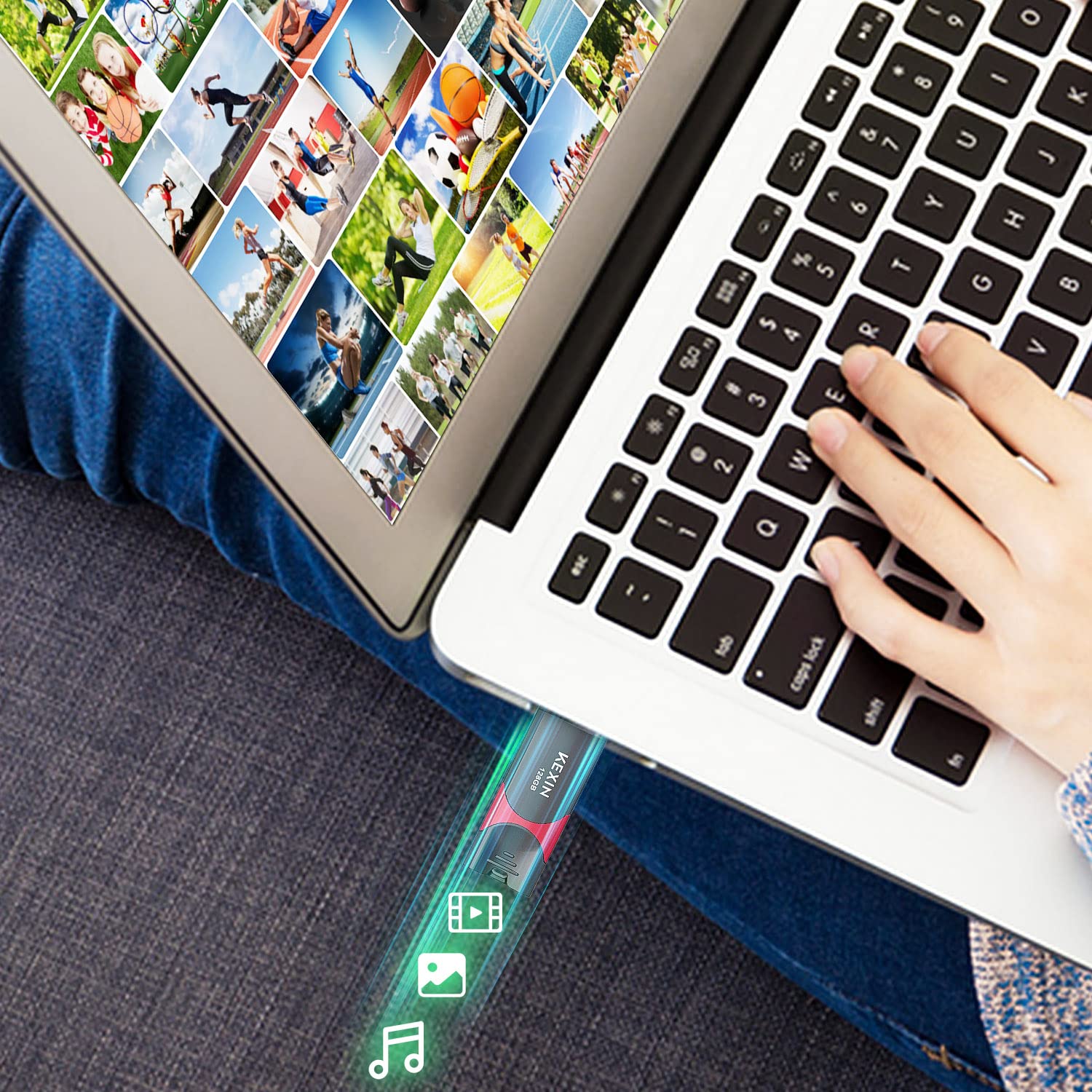 Kexin 128Gb Flash Drive Usb 3.0 Thumb Drive 128 Gb Usb Flash Drive Memory Stick Thumb Drives Jump Drive, 5 Pack Flash Drive 128G