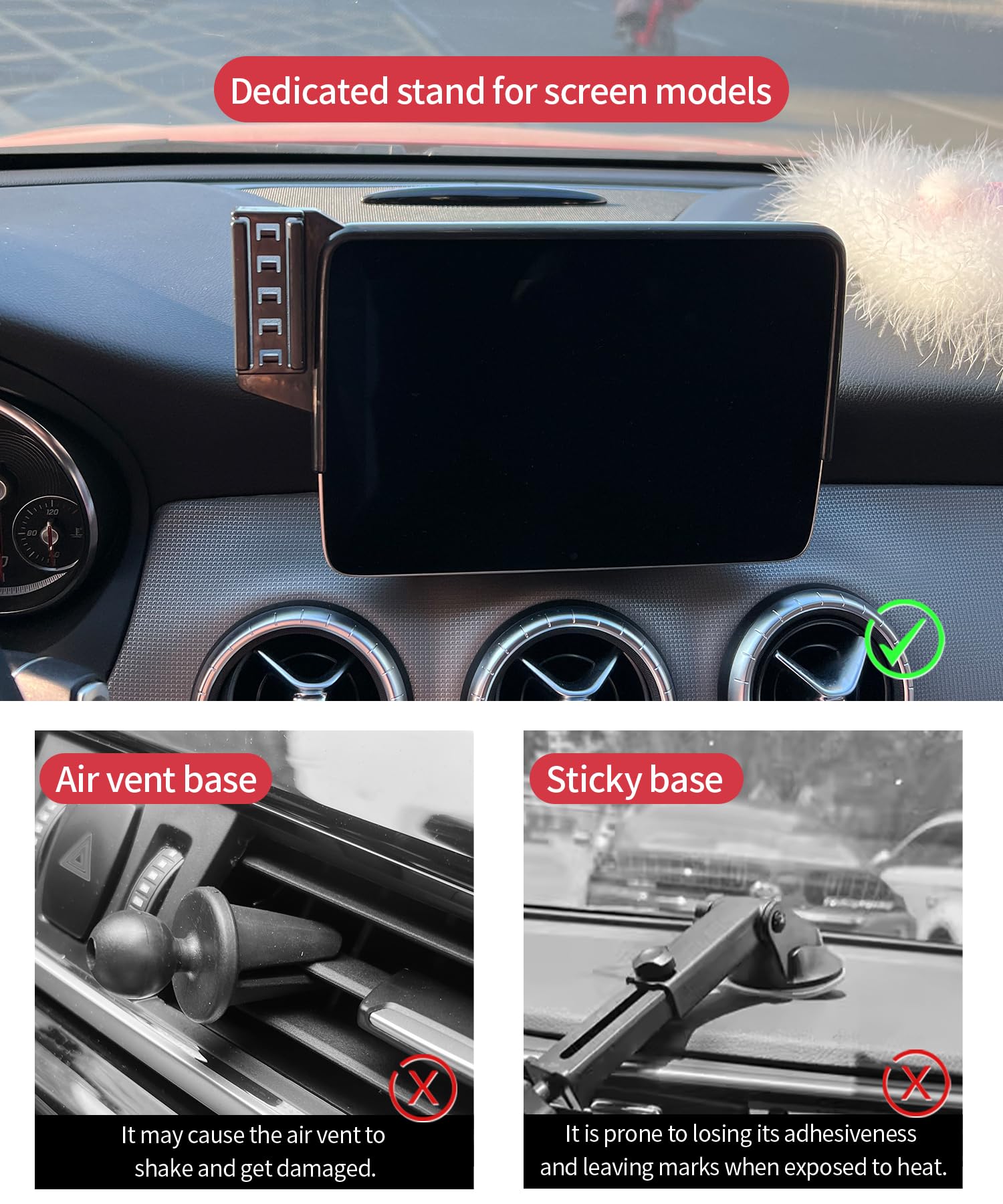 Masergogo Wireless Charging Car Phone Holder For Mercedes Benz Cla-Class 2015-2019/Gla-Class 2016-2020 Accessories 7/8 Inch Scre