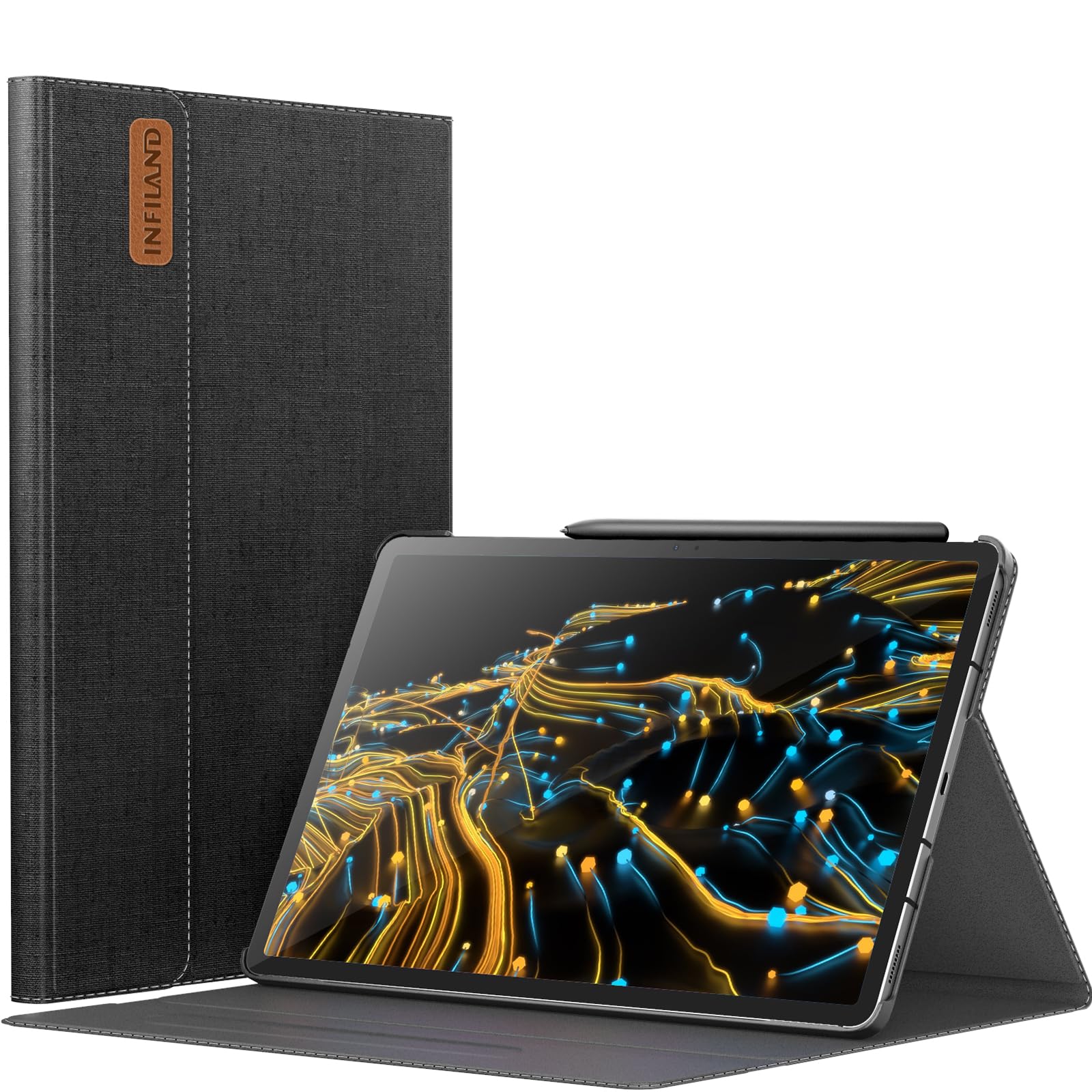 Infiland Galaxy Tab S9+ Plus/Tab S9 Fe Plus Case, Multi Angle Stand Cover Compatible With Samsung Tab S9 Plus/S9 Fe Plus 12.4''