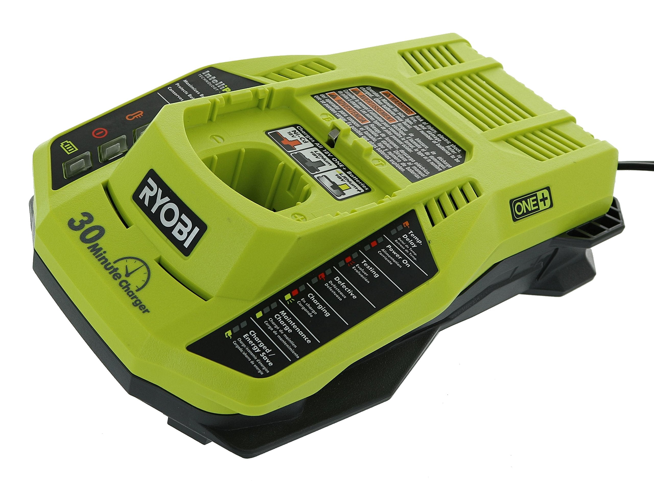 Ryobi P117 One+ 18 Volt Dual Chemistry Intelliport Lithium Ion And Nicad Battery Charger (Battery Not Included, Charger Only)