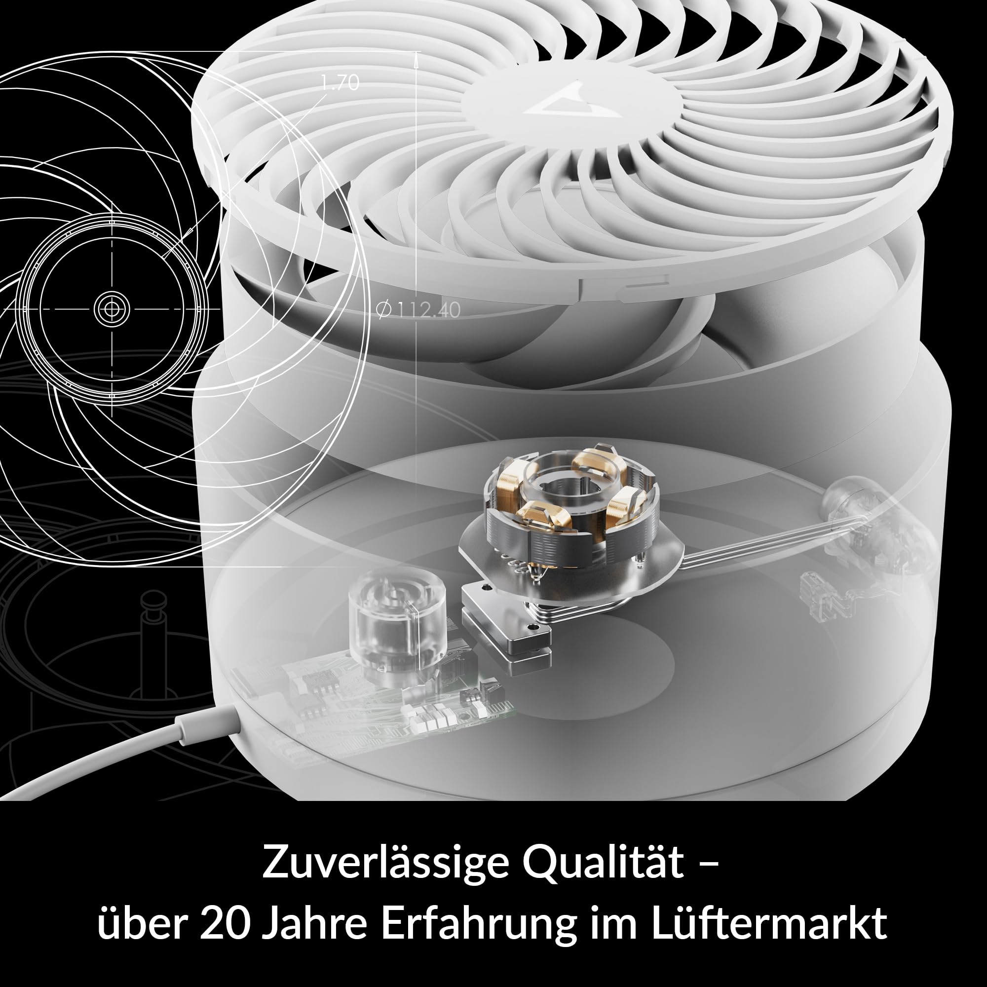 Arctic Summair - Foldable Usb Table Fan, Usb-A Connection, Stroller Fan With 120 Mm Connection Cable, Stepless Adjustable Desk F