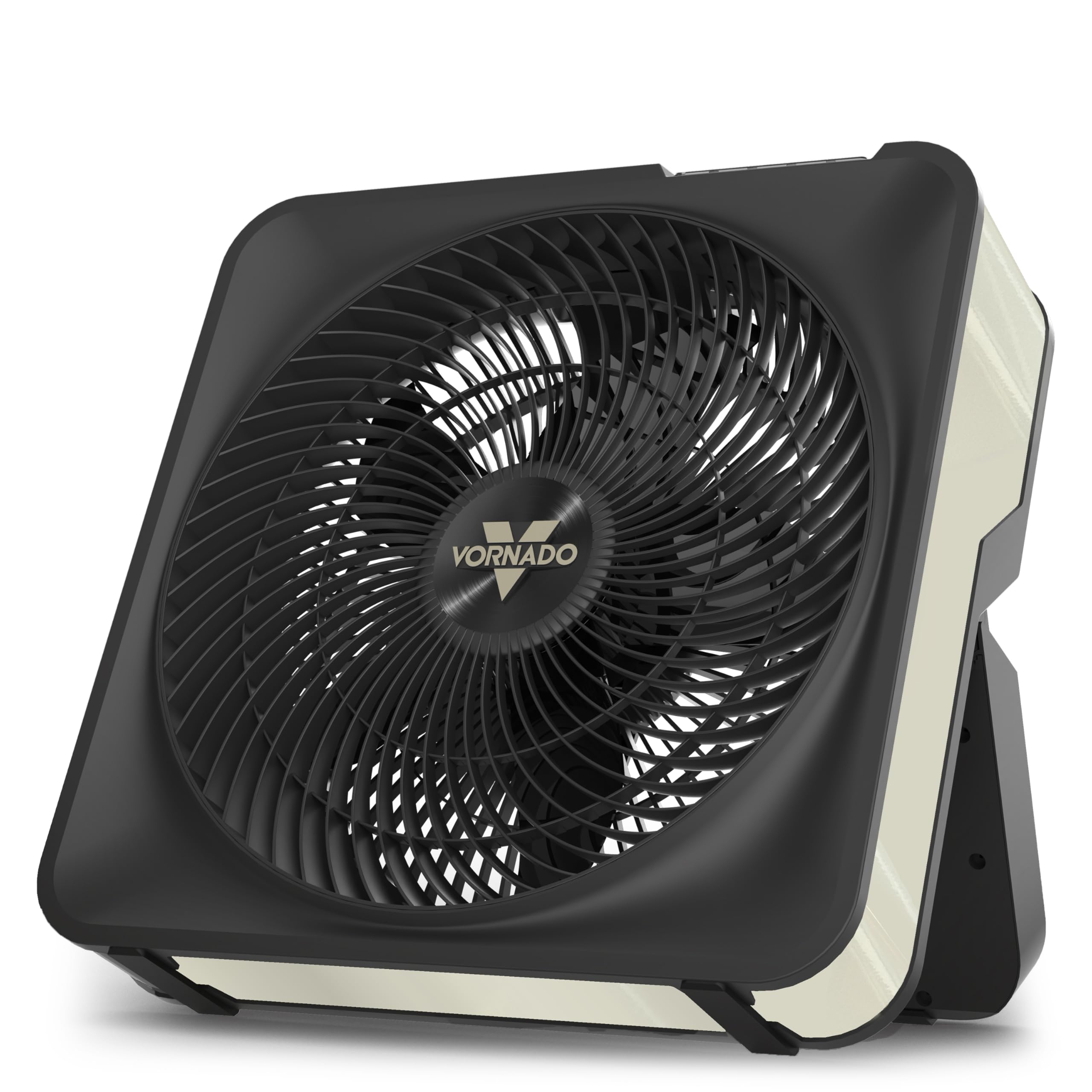 Vornado Model 80X High Velocity Box Fan with Kick Stand, Digital Display, Removable Grille, Variable Speed Control, 1-12 Hour Ti