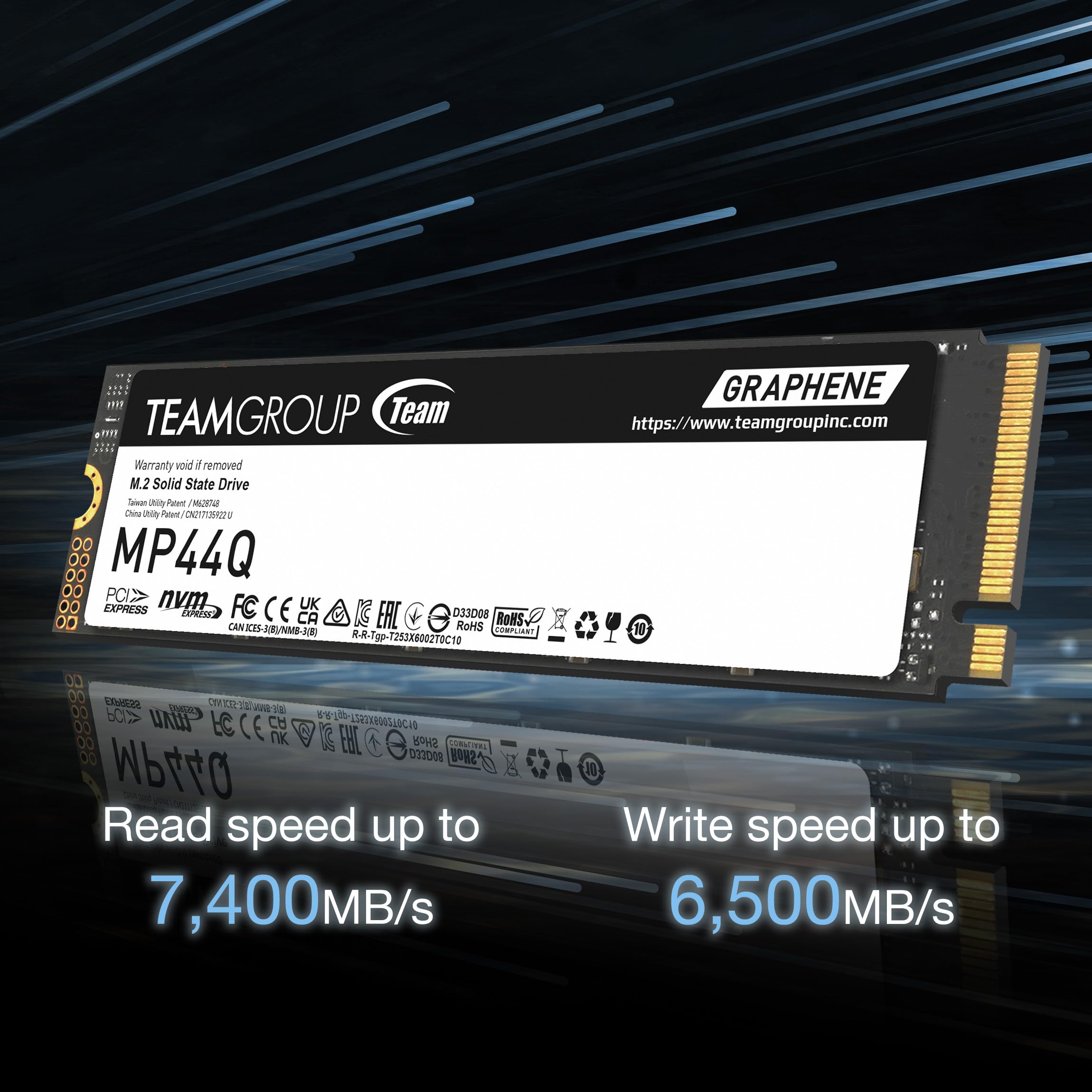 Teamgroup Mp44Q 2Tb Slc Cache Gen 4X4 M.2 2280 Pcie 4.0 W/Nvme Laptop & Desktop & Nuc & Nas Ssd Read/Write Speed Up To 7400/6500