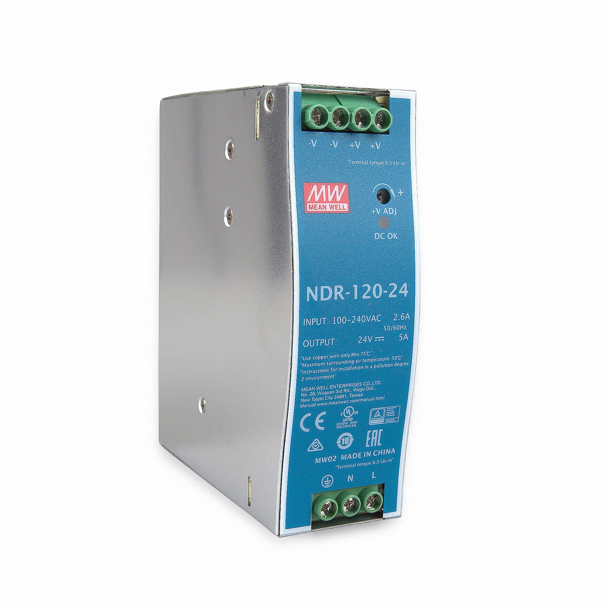 Meanwell Ndr 120 24 120 W 24 V 5 A Din Rail Power Supply Din Rail