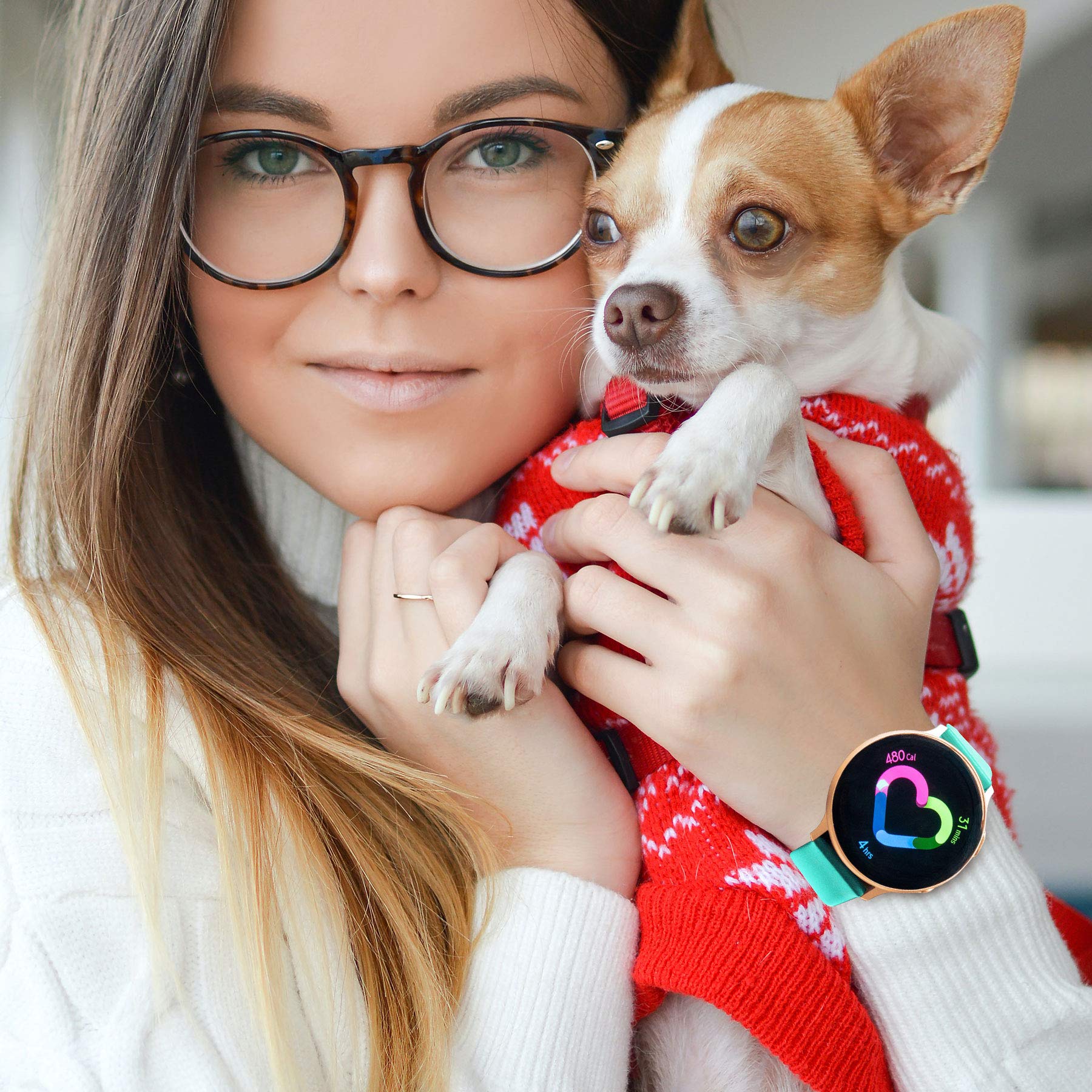 Compatible For Samsung Galaxy Watch Active 2 Band 44Mm 40Mm Women Men,20Mm Smart Watch Band For Galaxy Watch 4 Band 44Mm 40Mm,Ga