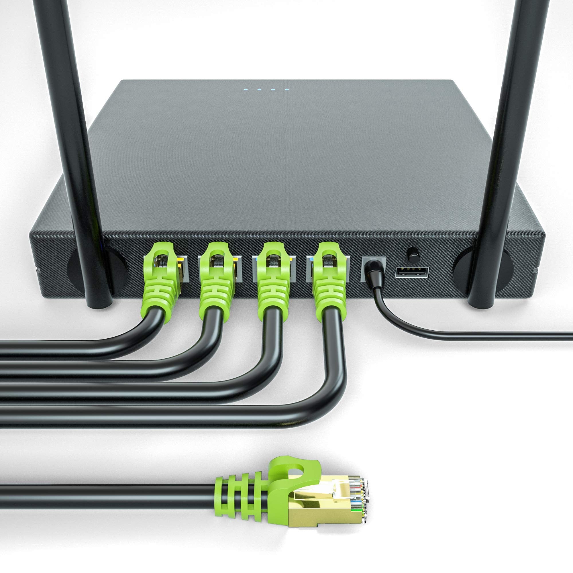 Outdoor Cat 7 Ethernet Cable 100Ft, 26Awg Heavy Duty Cat7 Networking Cord Patch Cable Rj45 Transmission Speed 10Gbpstransmission