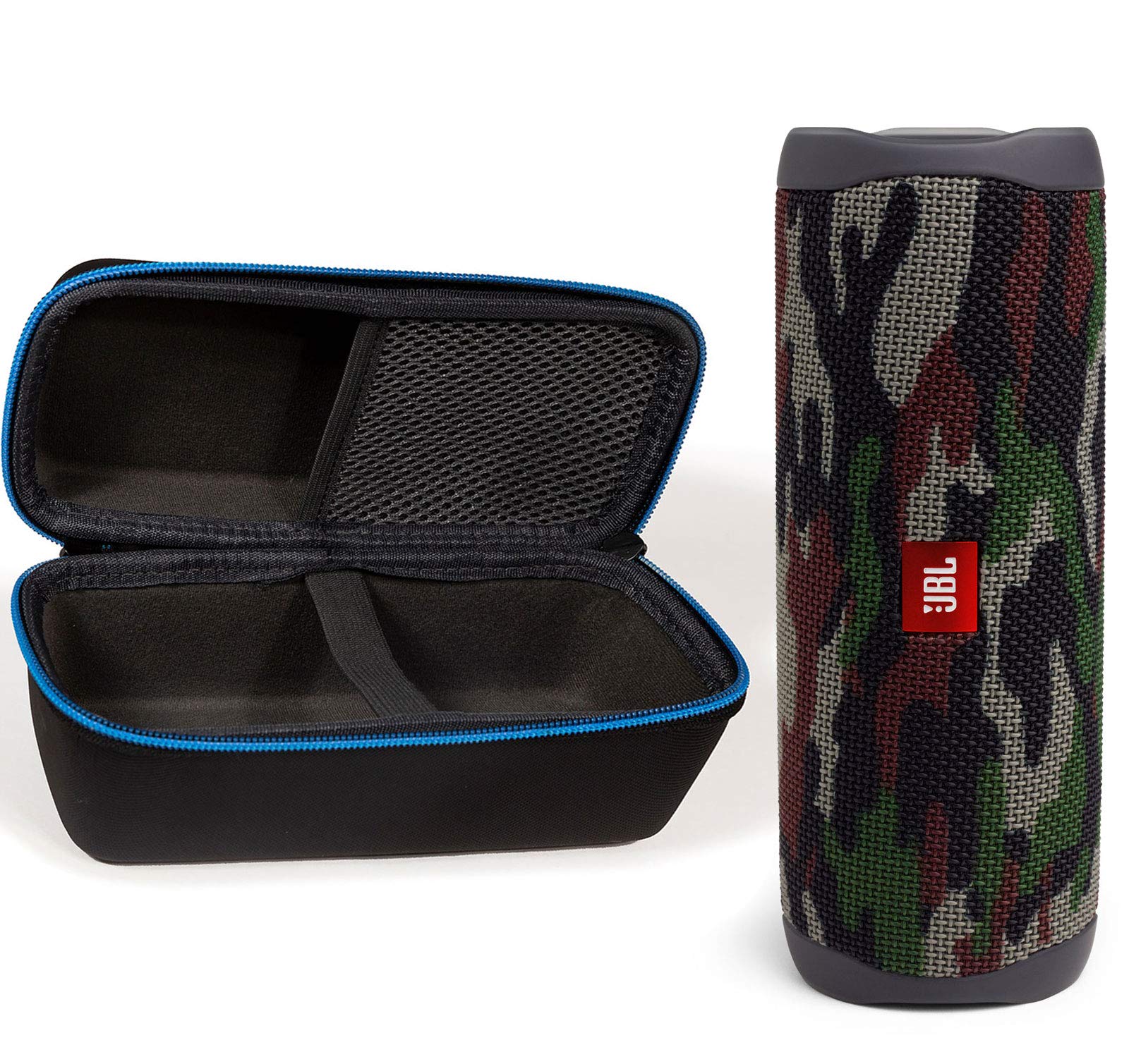 JBL Flip 5 Waterproof Portable Wireless Bluetooth Speaker Bundle with divvi! Protective Hardshell Case - Camouflage
