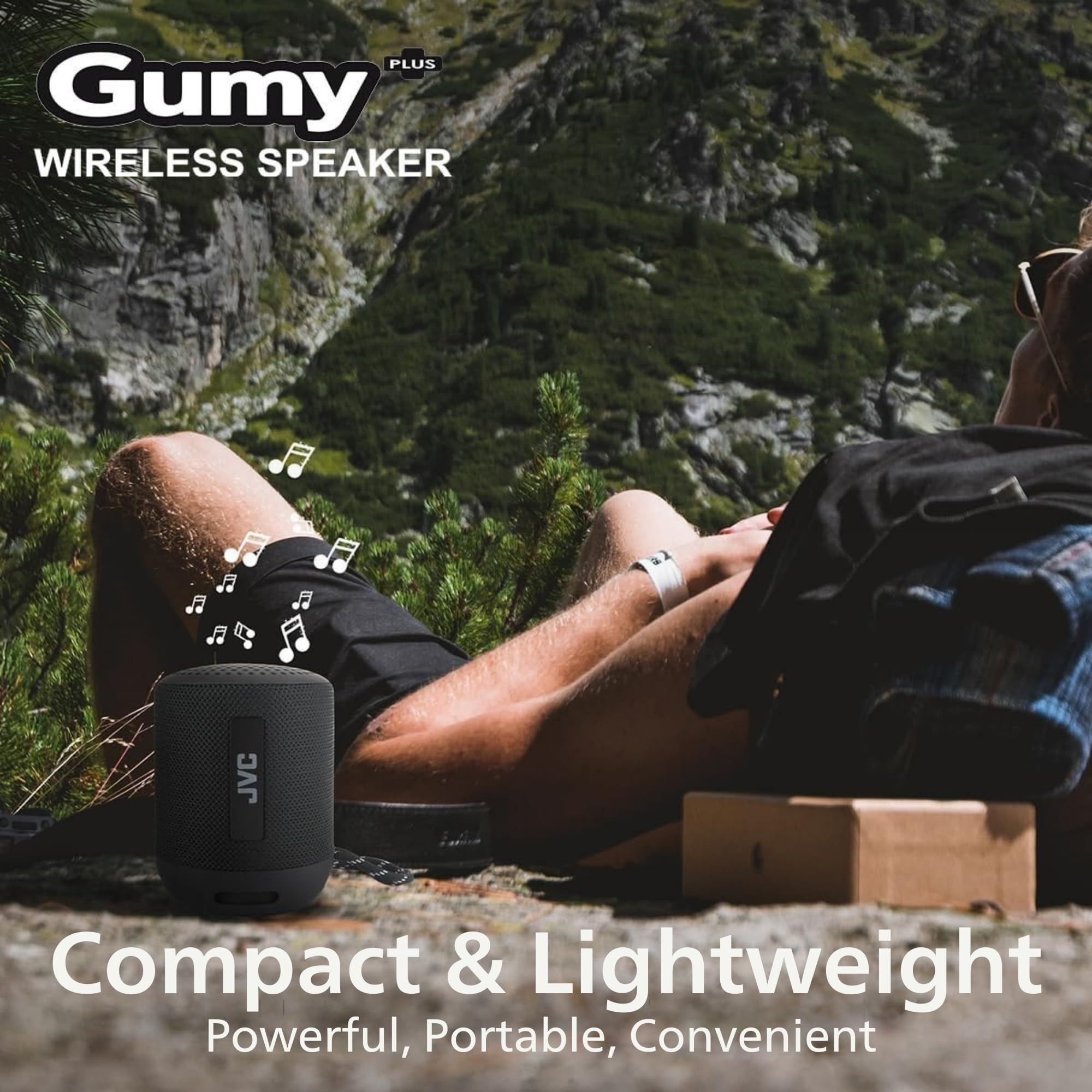 Jvc Gumy Portable Bluetooth 5.3 Speaker - Indoor/Outdoor Wireless - Waterproof For Travel & Home - 16Hr Playtime - Usb-C, Aux In