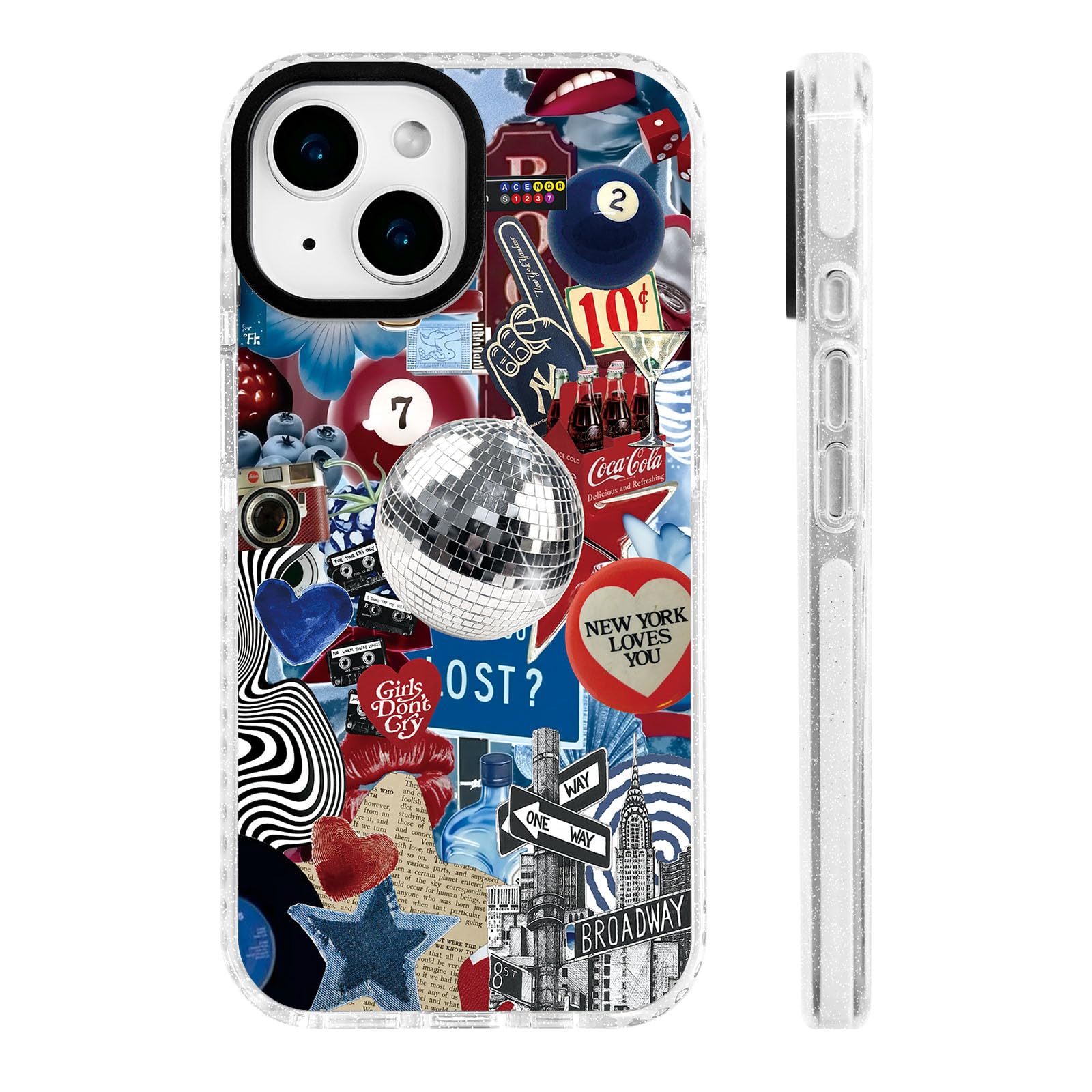 ChiCs-Flaura for iPhone 13 mini Case [Military-Grade Drop Protection/Retro Soft TPU Protective/Camera Protection/for Women & Gir