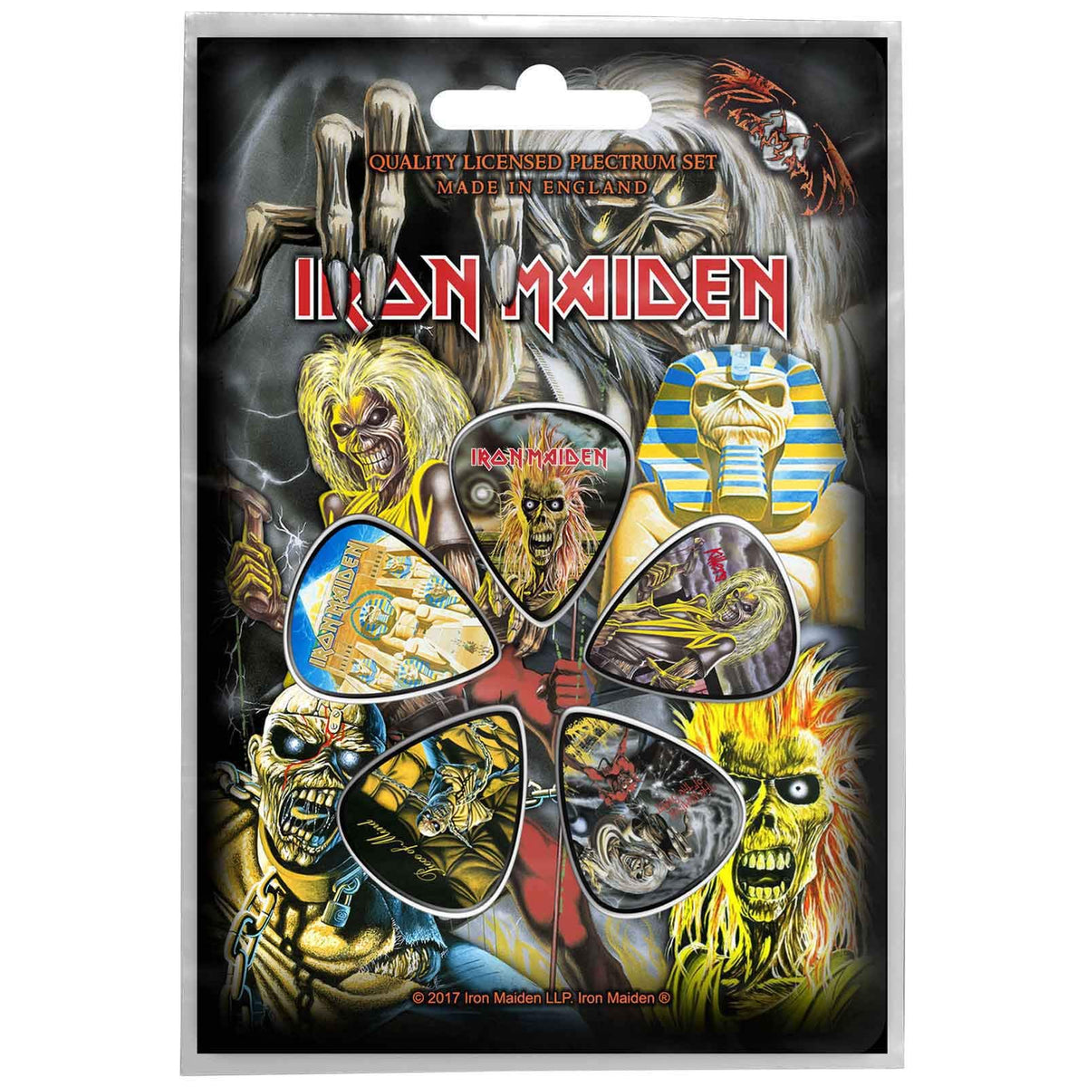 Iron Maiden Guitar Pick Plectrum Pack X 5 Early Albums Official