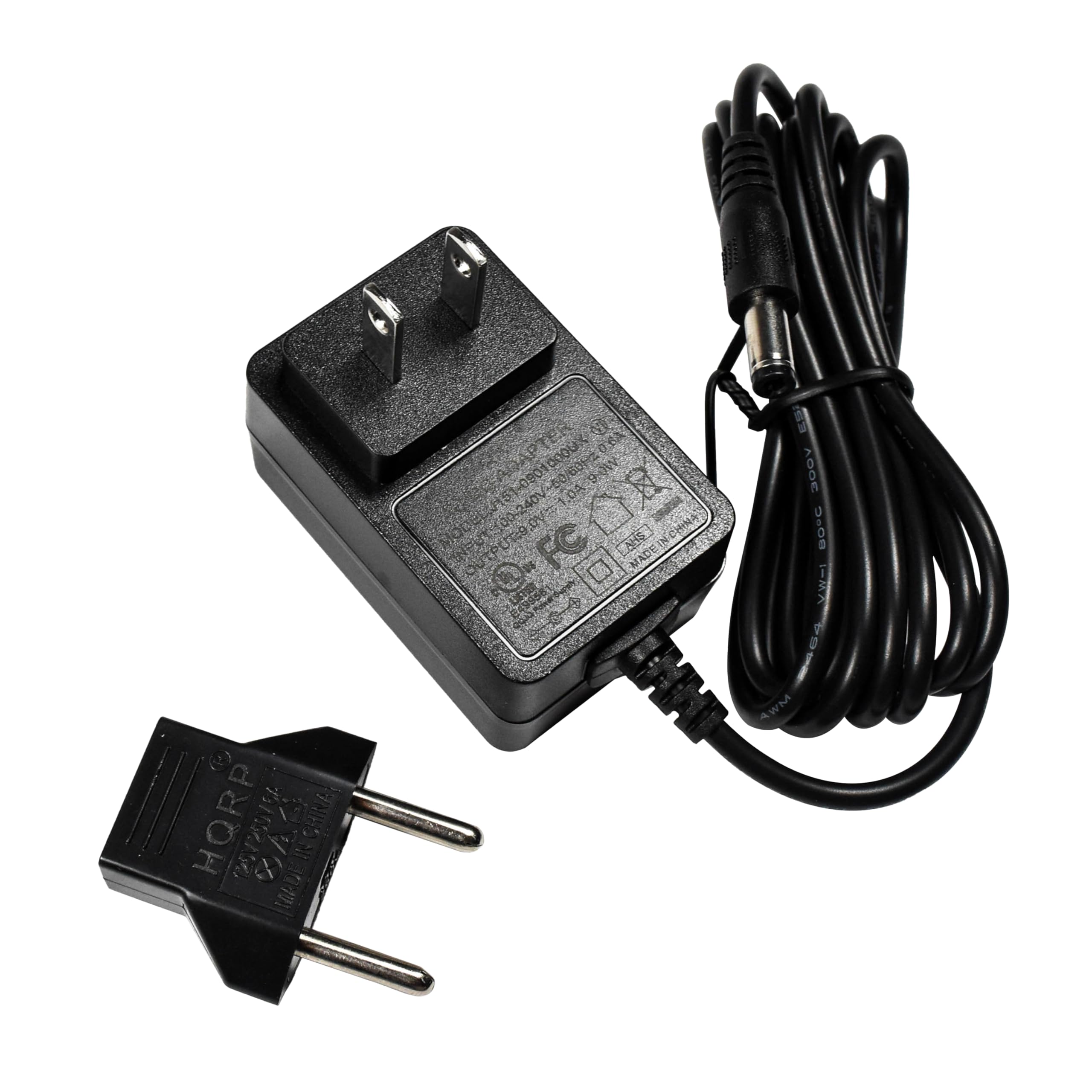 Hqrp 9V Ac Adapter Compatible With Digital Innovations Skipdr, Gamedr, Dvddr Deluxe Premier, Photodr, Datadr Disc Repair System Power Supply Cord Adaptor Uc1000 9 + Euro Plug Adapter