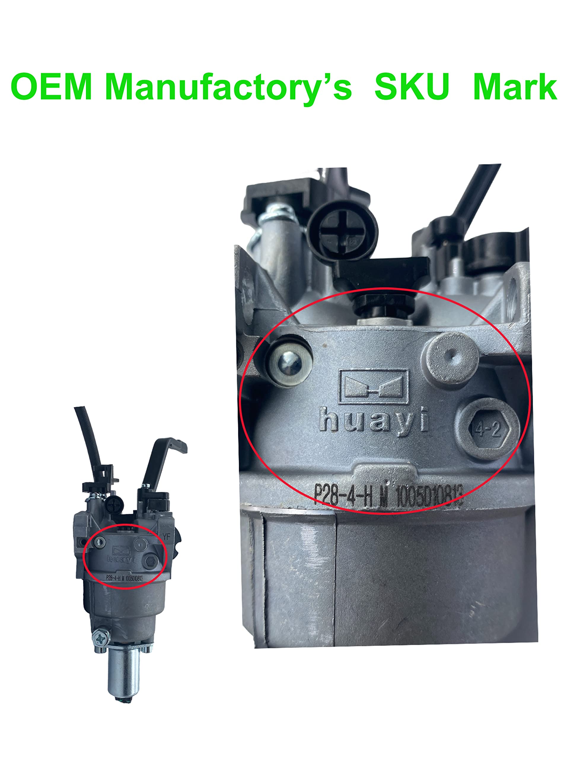Yamakato Huayi P28 H 4 Dual Fuel Generator Carburetor Part# 47.131000.25 For Champion 439Cc 100165 71530 100153 100155 Generator