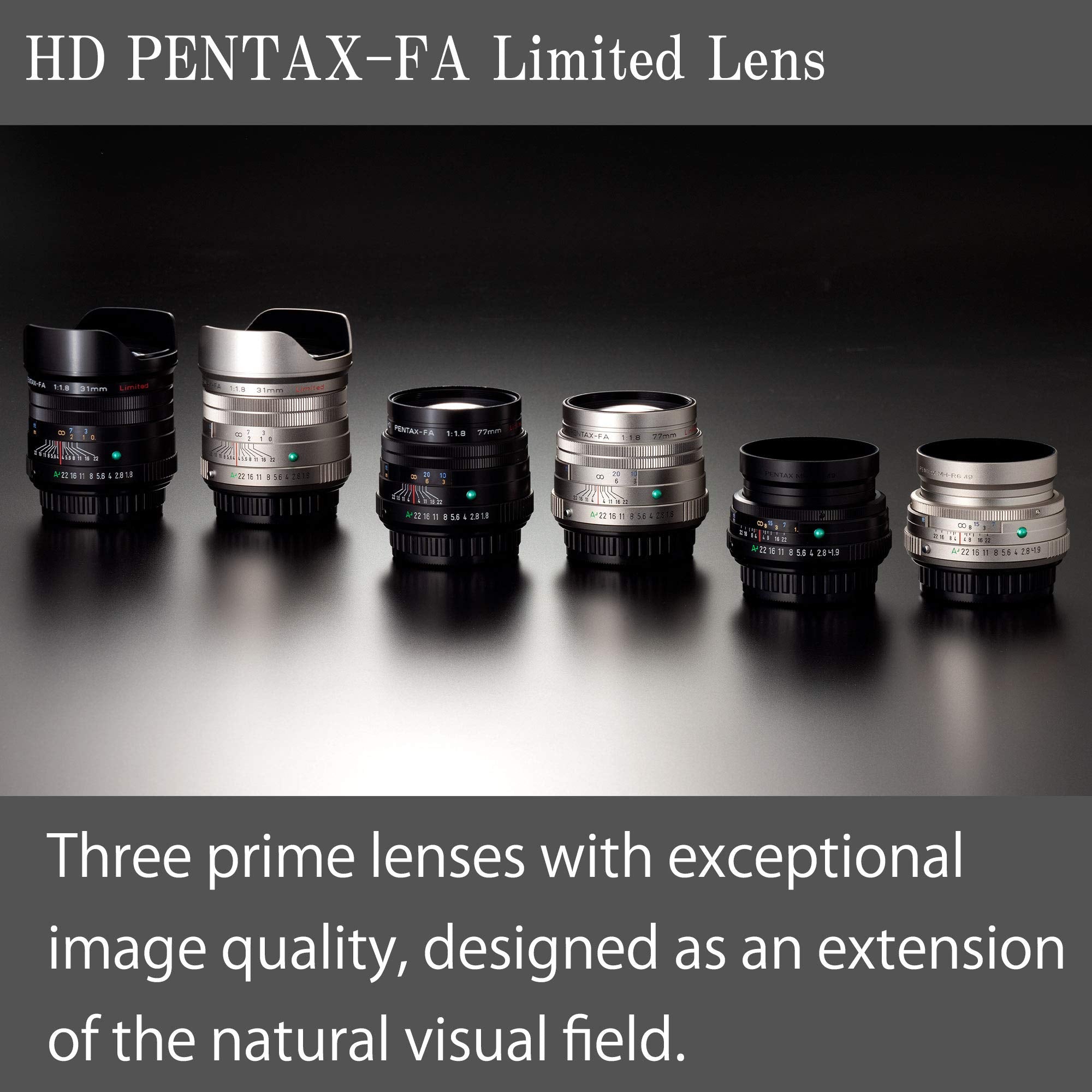 Pentax Hd 77Mmf1.8 Limited Silver Limited Medium Telephoto Prime Lens, High-Performance Hd Coating, Round Diaphragm (27890)