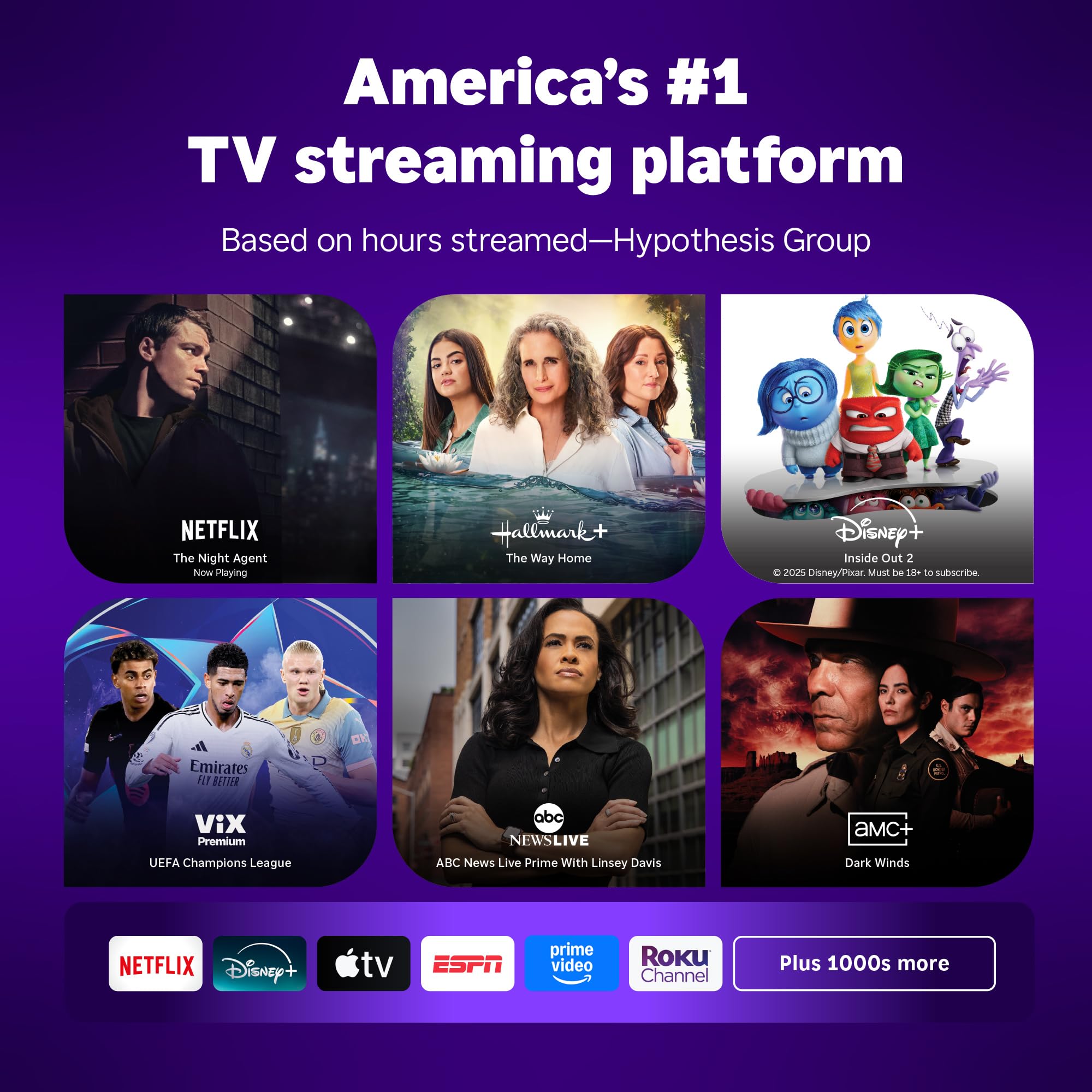 Roku Smart Tv 2025 - 50-Inch Select Series, 4K Hdr Tv - Rokutv With Enhanced Voice Remote - Flat Screen Led Television With Wi-F