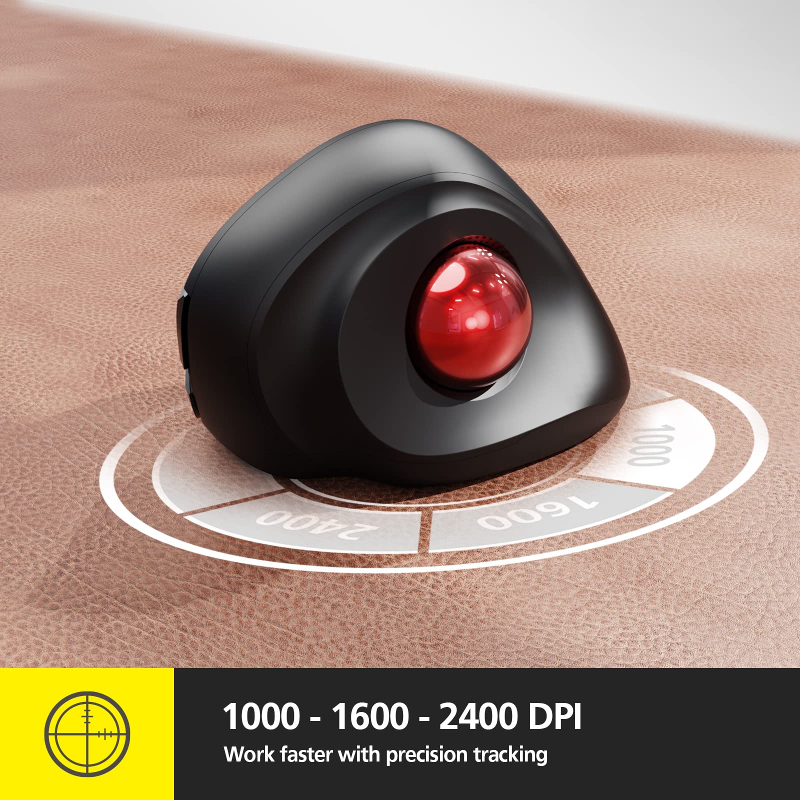 Micropack Wireless Trackball Mouse, 2023 New Upgrade Ergonomic Mouse With Wireless Vertical Rollerball Computer Mouse, 3 Adjusta