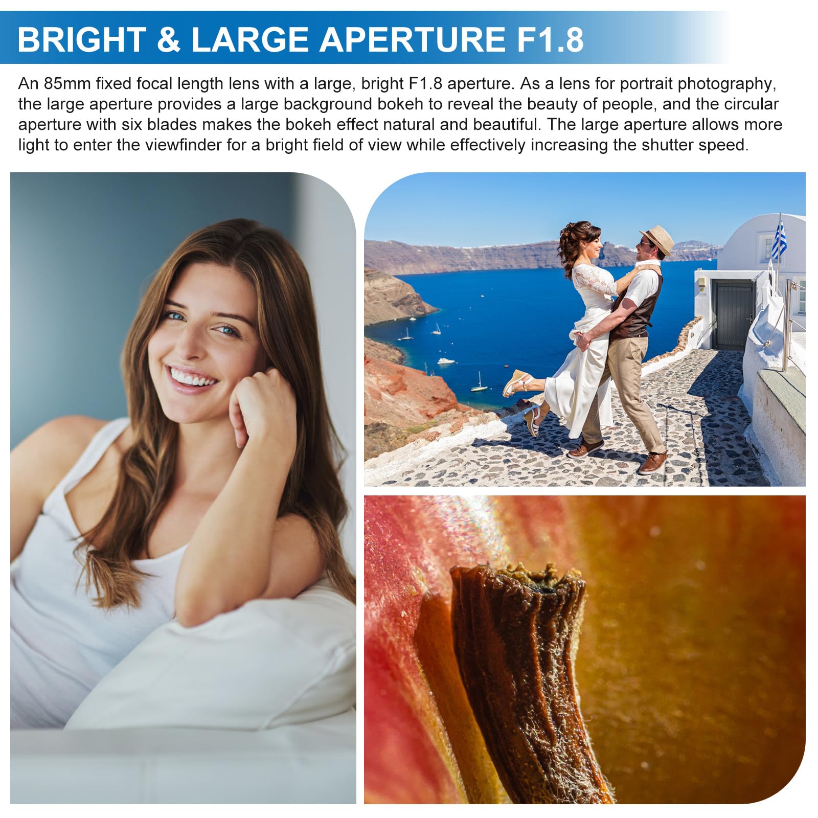 Lightdow 85Mm F1.8 Medium Telephoto Manual Focus Full Frame Portrait Lens For Sony Alpha A9 A7R A7S A7 A6500 A6400 A6300 A6000 A5100 A5000 Nex 7 Nex 6 Nex 5T Nex 5R Etc