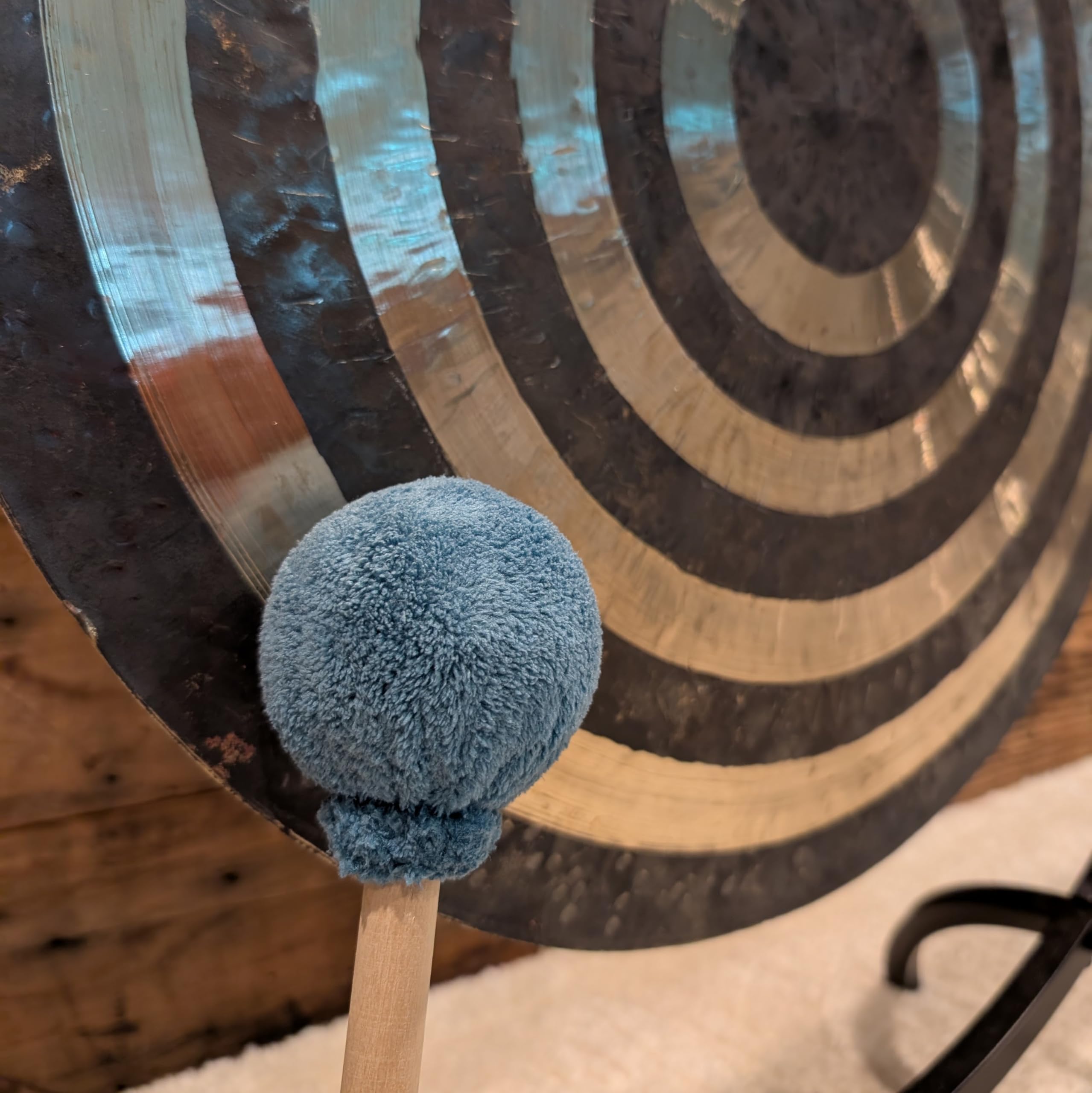 Black Magic Cosmic Tones Gong Mallet By Raven Sounds, Handmade In Usa, Enhanced Overtones