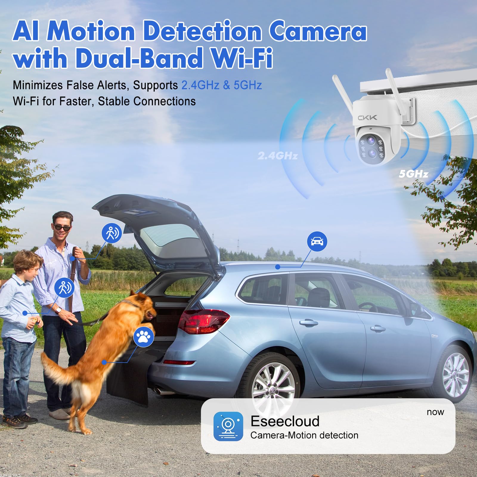 ?Dual Wi Fi,2Mp+2Mp Dual Lens? 2K Security Camera System With Dual Lens Outdoor, With 10'' Lcd Monitor, 4 Pcs Dual Band Wifi Ptz