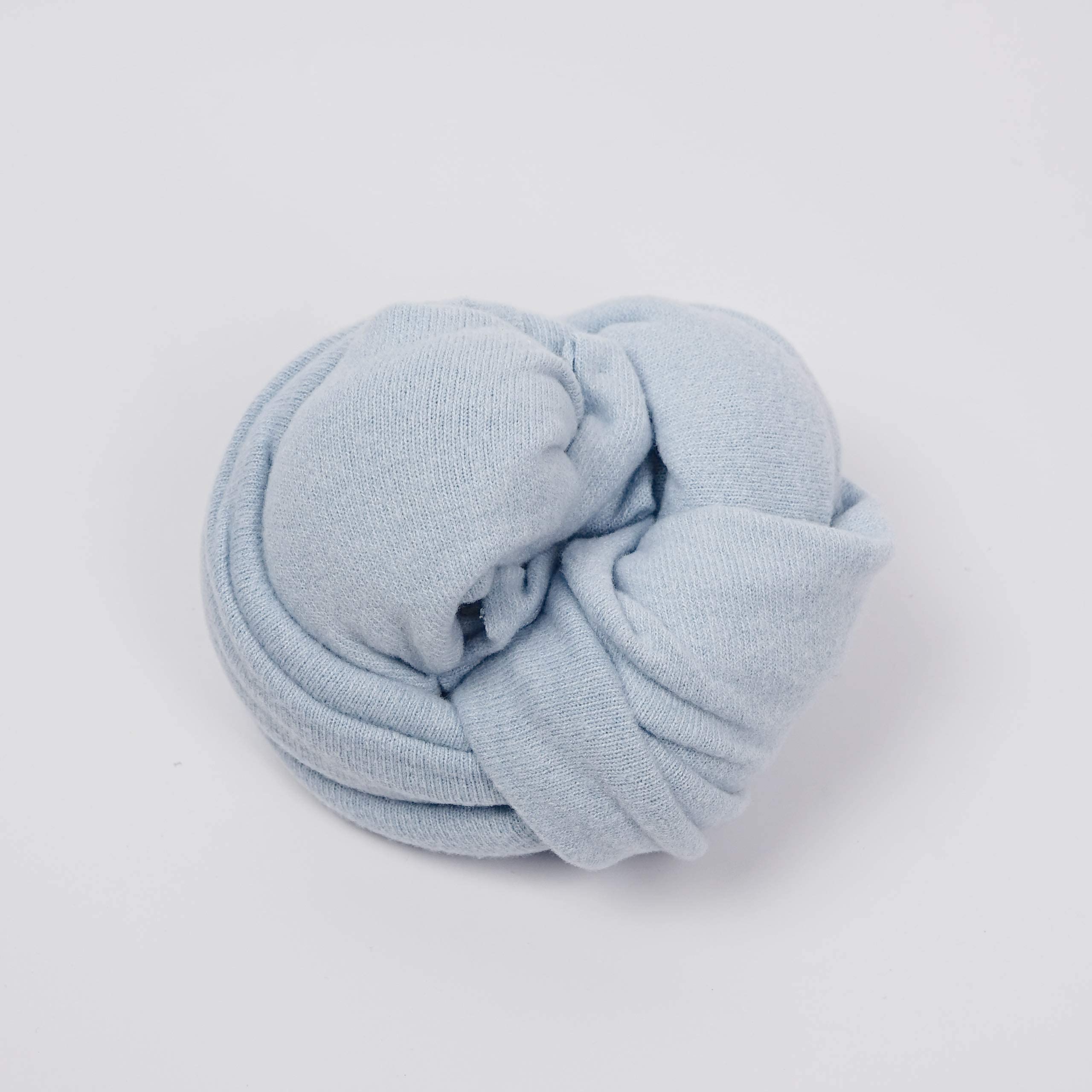 Coberllus Newborn Baby Photo Props Blanket Stretch Knit Double Side Wrap For Boys Girls Photography Shoot (Light Blue)