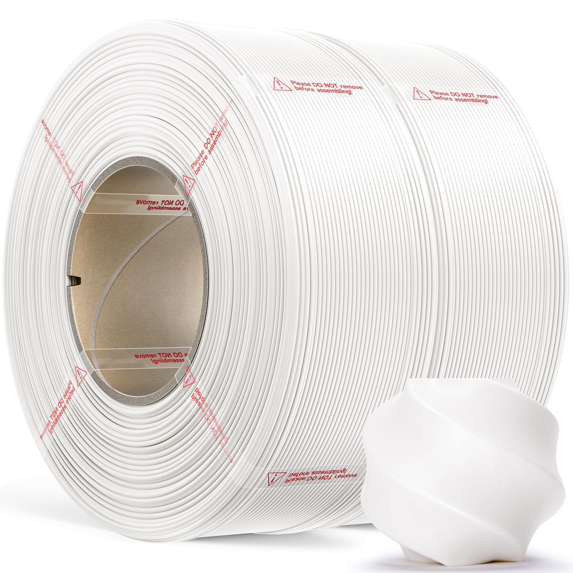 MarsWork PLA Basic, Pre-Dried Refill Filament 2-Pack Bundle (2kg/4.4lbs) for Reusable Spools, 1.75mm Spool-Less Bulk PLA 3D Prin