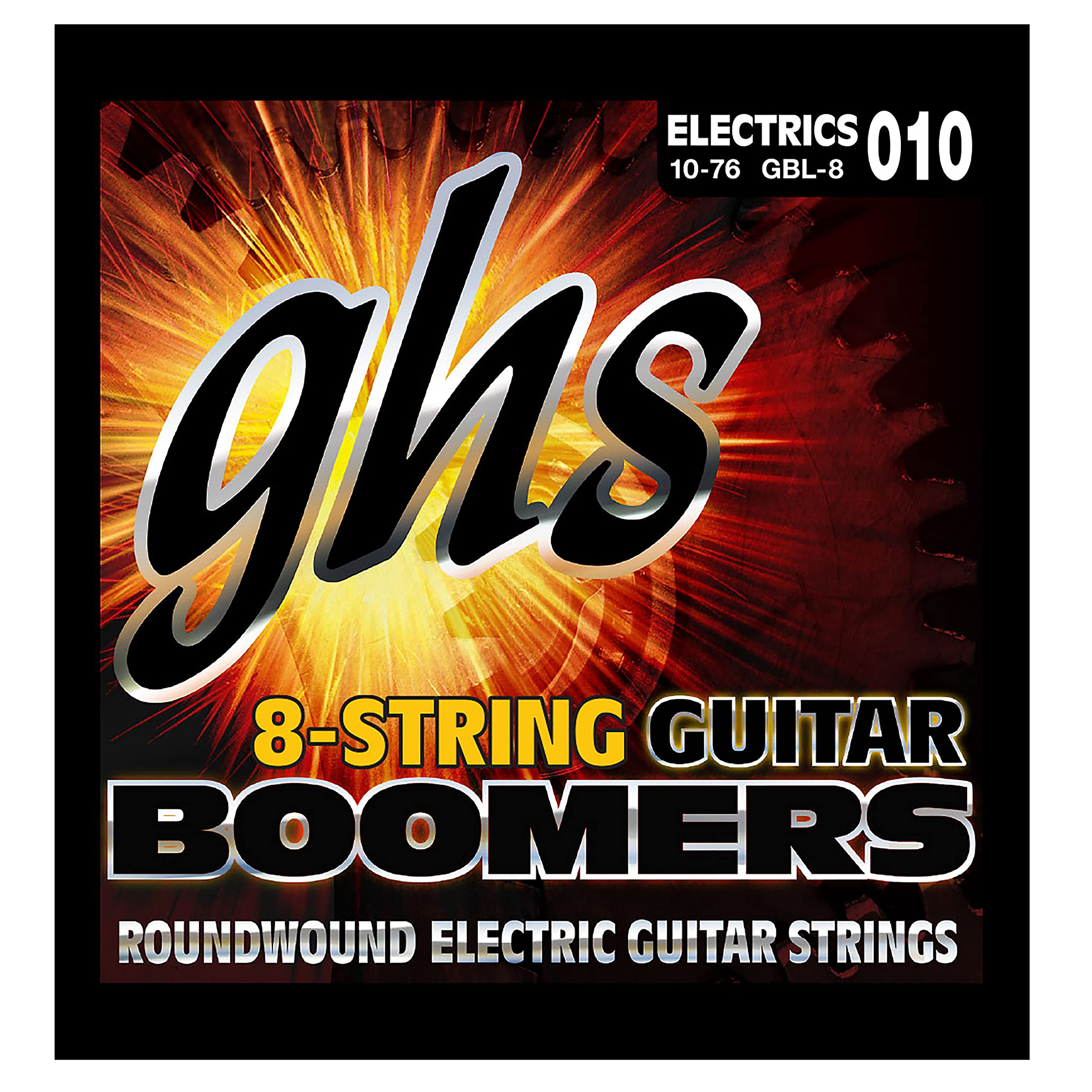 Ghs Boomers 8 String Electric Guitar Set   Light   (010 076)   Gbl 8 Set