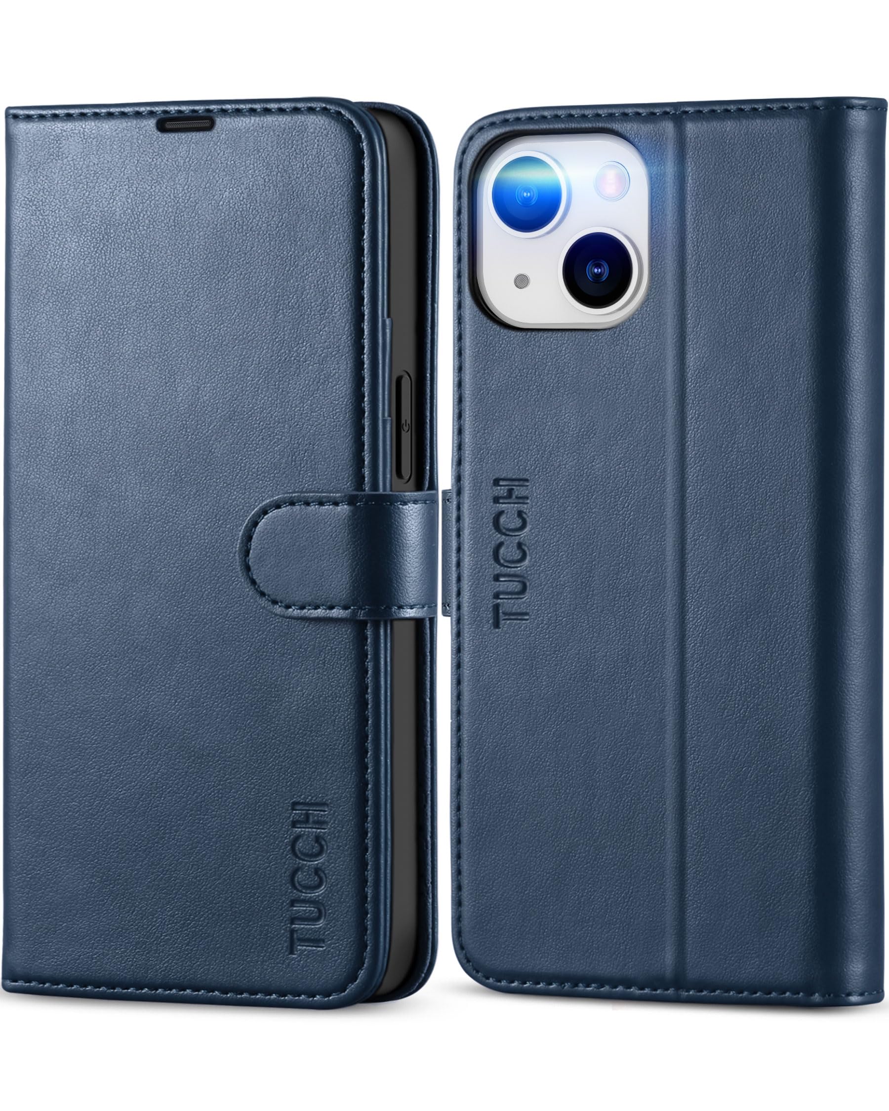 Tucch Case For Iphone 13 Mini Wallet Case, Magnetic Pu Leather Rfid Blocking Card Slot Stand Flip Folio Cover With Soft Tpu Prot