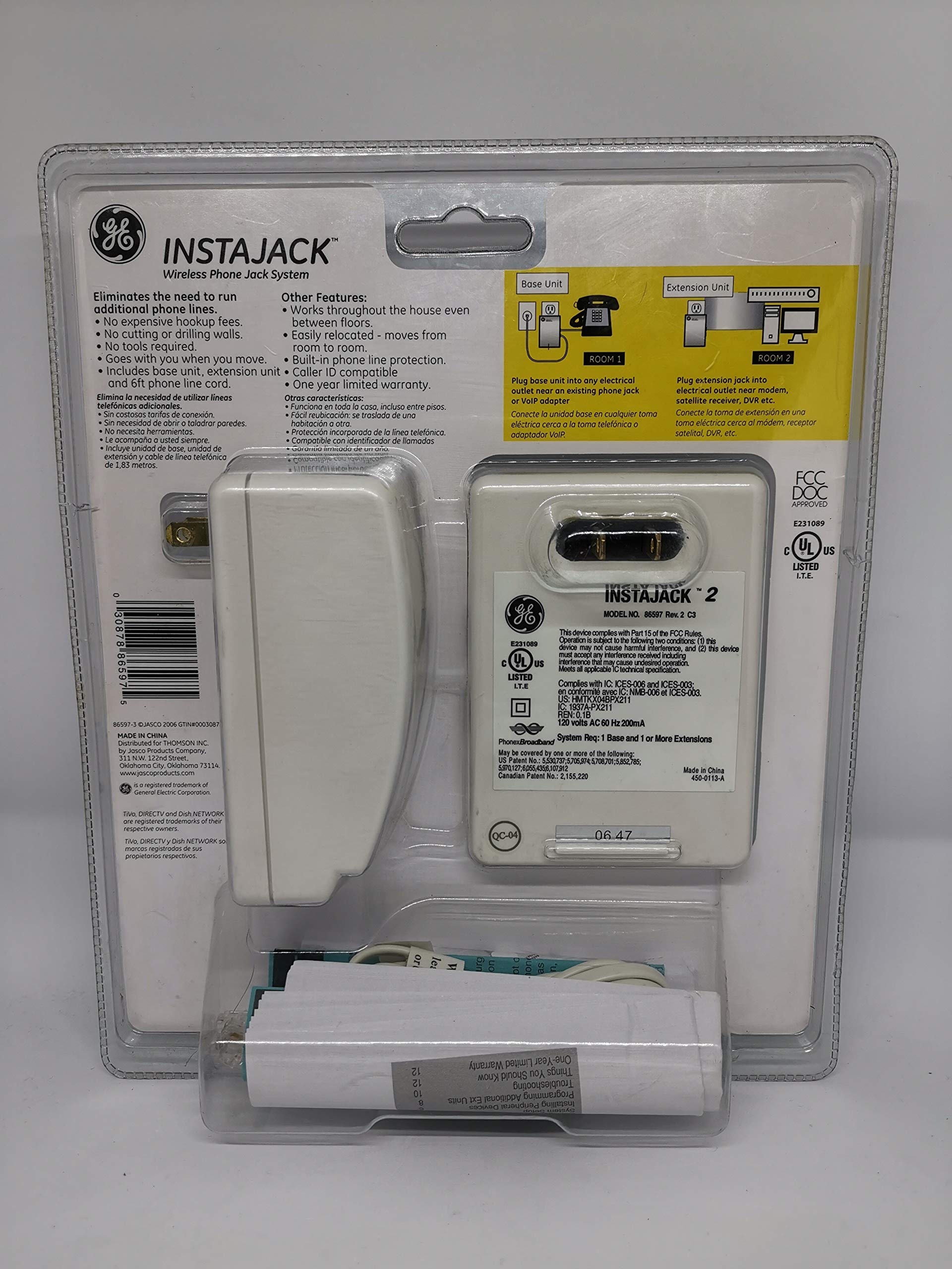 Ge Tl86597 Instajack Wireless Phoneline Jack