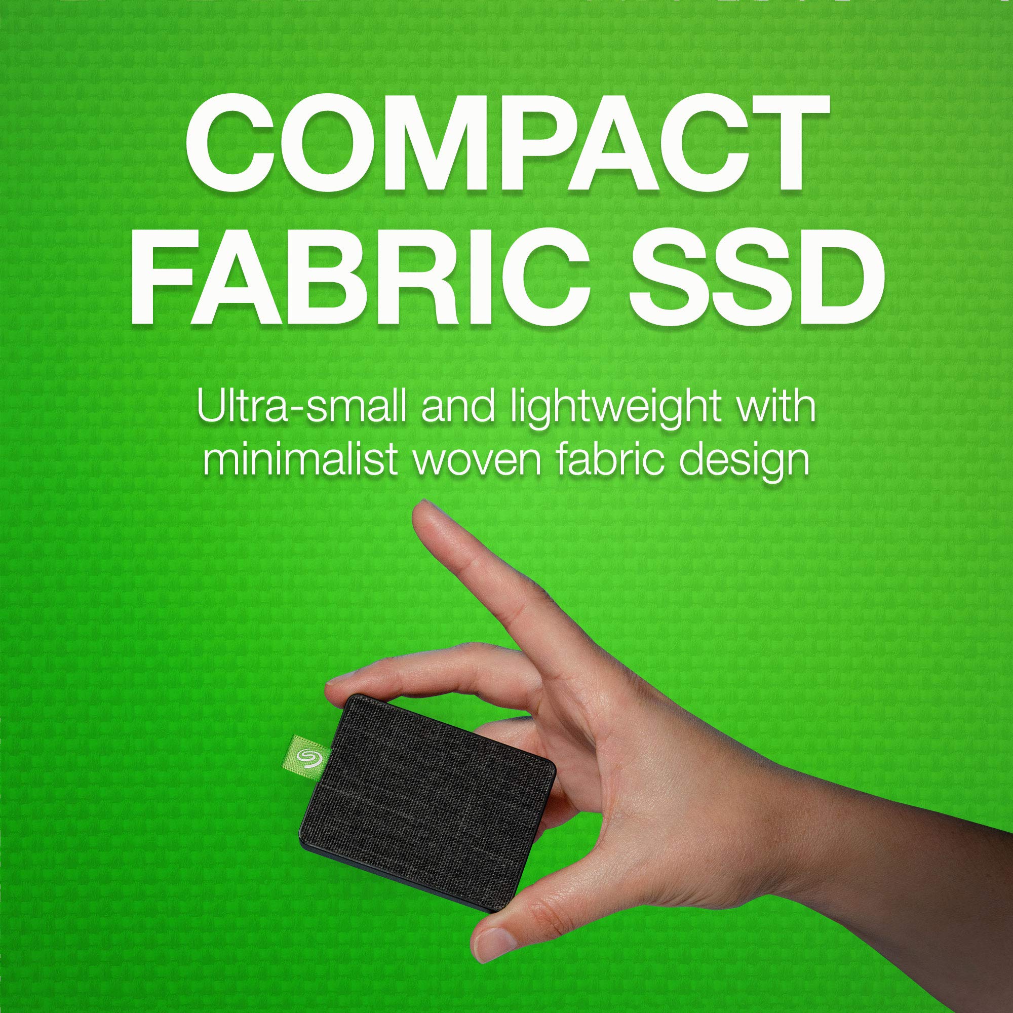 Seagate Ultra Touch SSD 1TB External Solid State Drive Portable   Black USB C USB 3.0 for PC MAC and Seagate Mobile Touch app for Android, Mylio, Adobe, & 3 Year Rescue Service (STJW1000401)