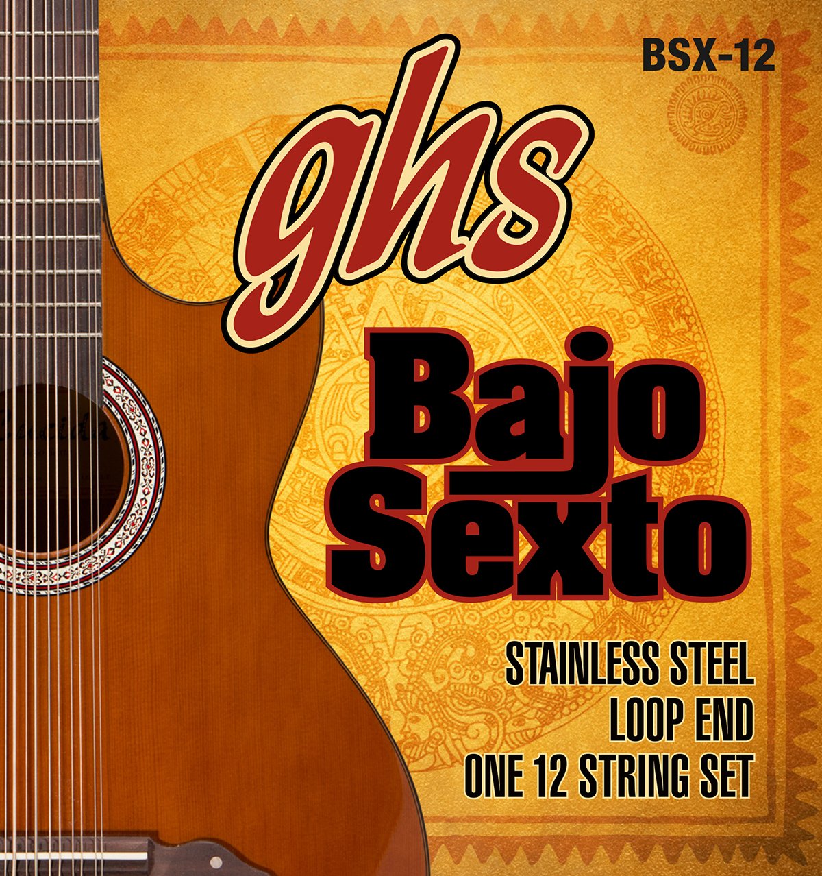 Ghs Strings Bsx 12 Stainless Steel Bajo Sexto, 12 Set