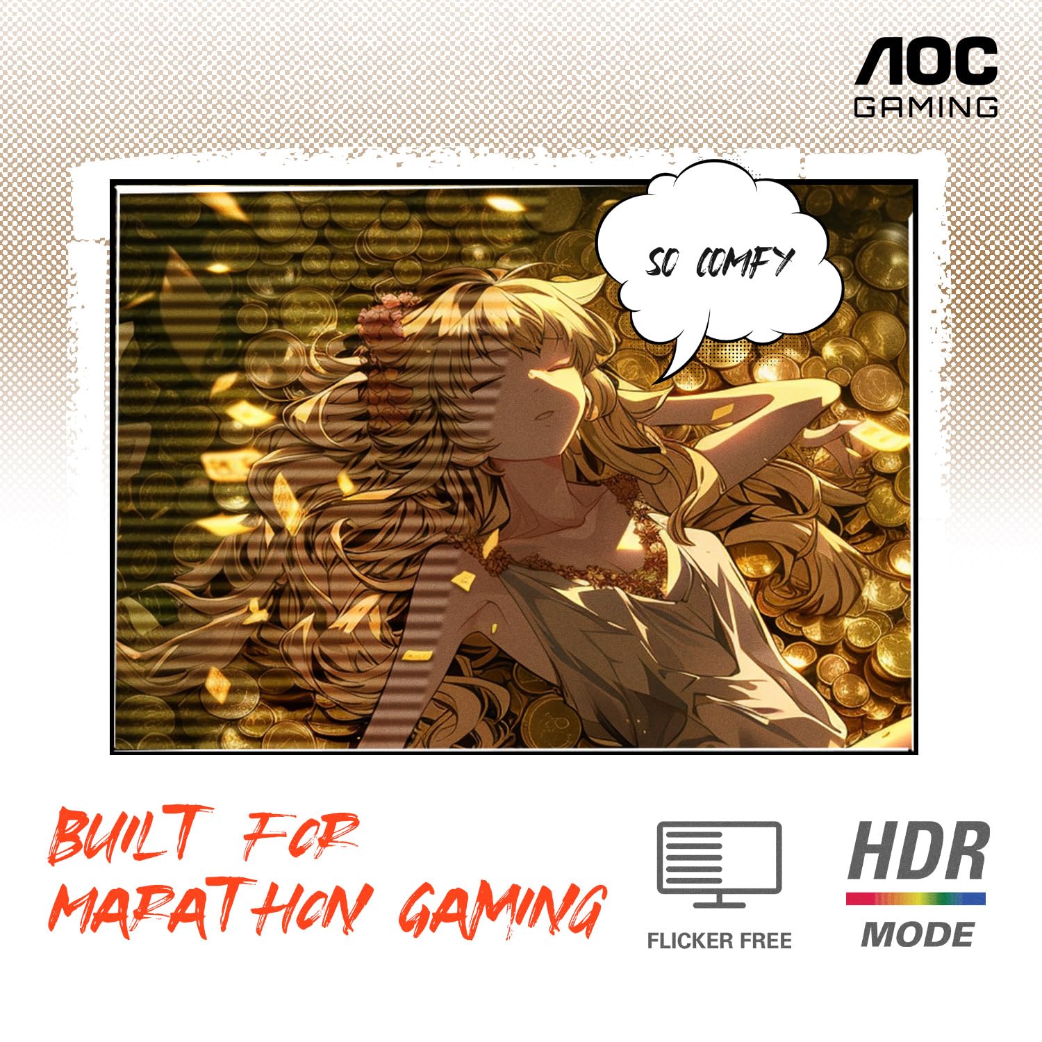 Aoc C27G4H 27'' Curved Gaming Monitor, Fhd 1080P, 180Hz, Amd Freesync, 3 Year Zero Dead Pixel Guarantee, Black, Xbox Ps5 Switch