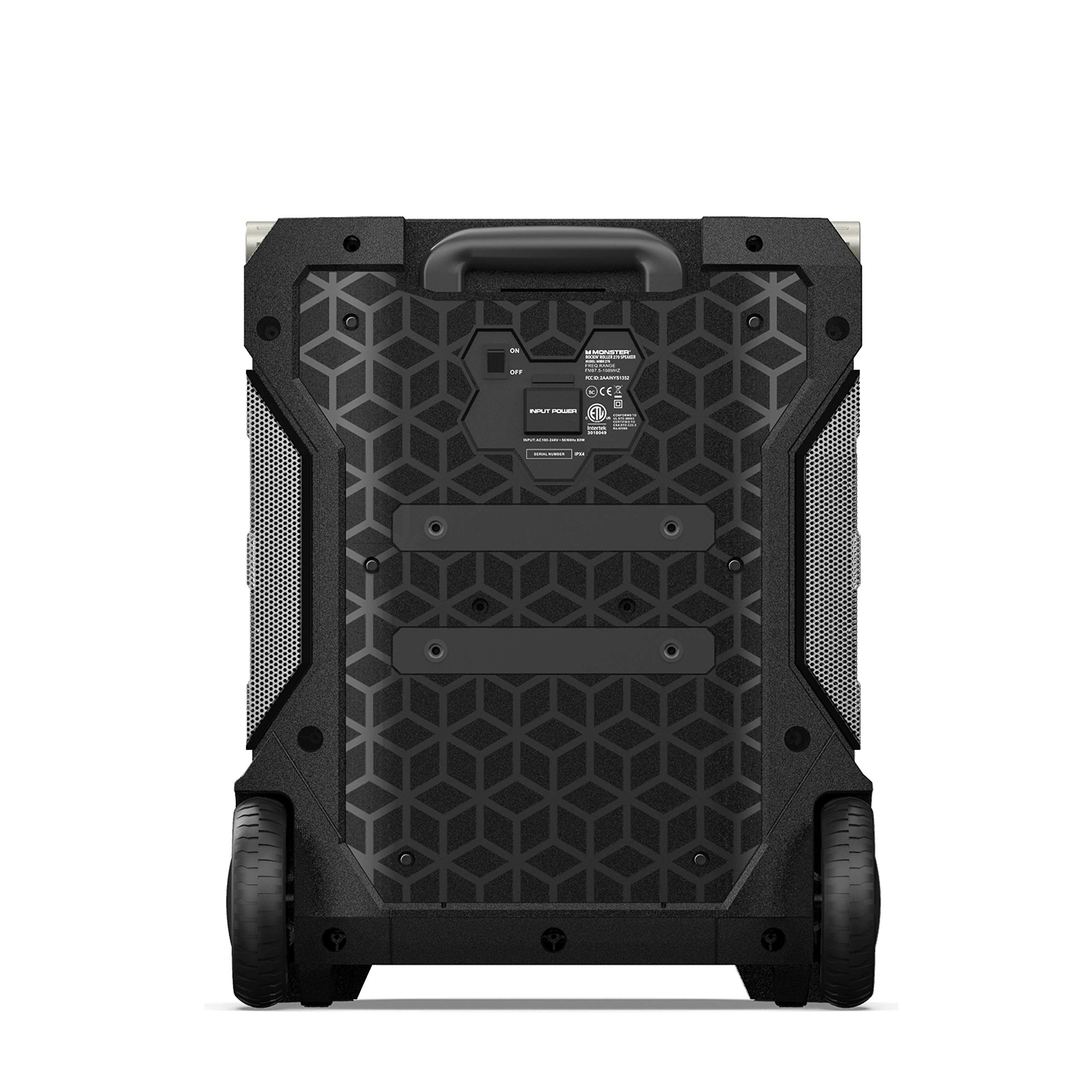 Monster Rockin Roller 270 Indoor/Outdoor Portable Bluetooth Speaker | Up To 200W Of 270 Degree Sound & Up To 100 Hours Of Playti