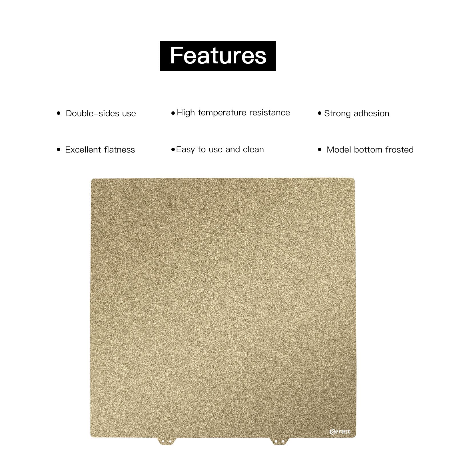 Fysetc Ender 5 Plus Build Plate Spring Steel 377X370Mm/14.84X14.56In Double Sided Textured Pei Surface And Sticker Bottom With A