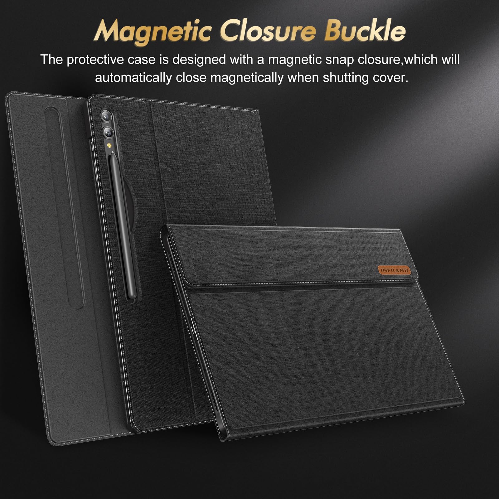 Infiland Galaxy Tab S9 Ultra Case, Multi Angle Stand Cover Compatible With Samsung Galaxy Tab S9 Ultra Sm X910B/Sm X916B Tablet