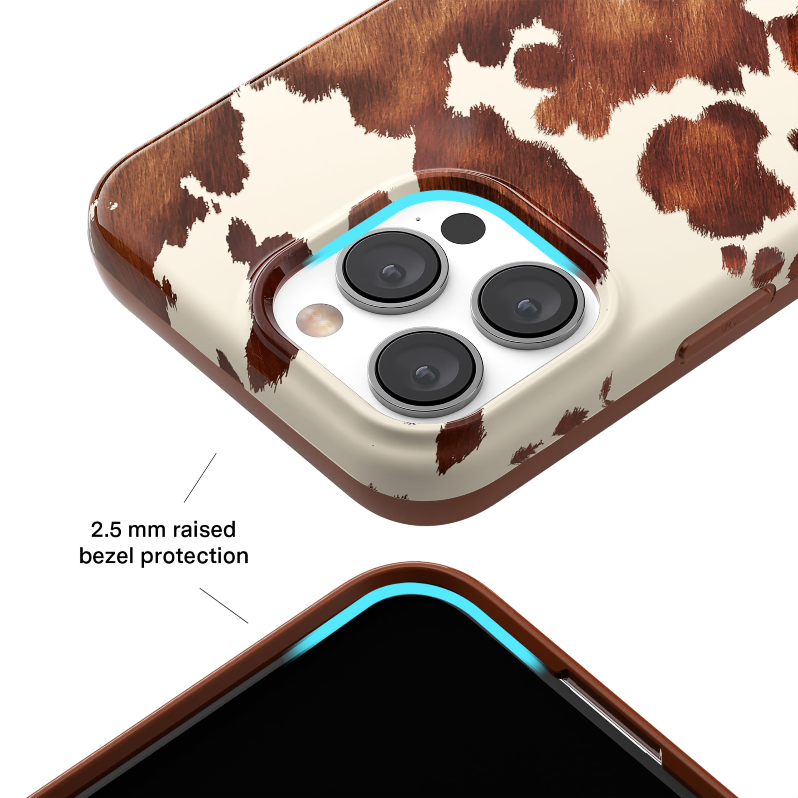 Velvet Caviar For Cow Print Iphone 15 Pro Max Case Western Style   Compatible With Magsafe [8Ft Drop Tested]   Cocoa Boho Cowpri