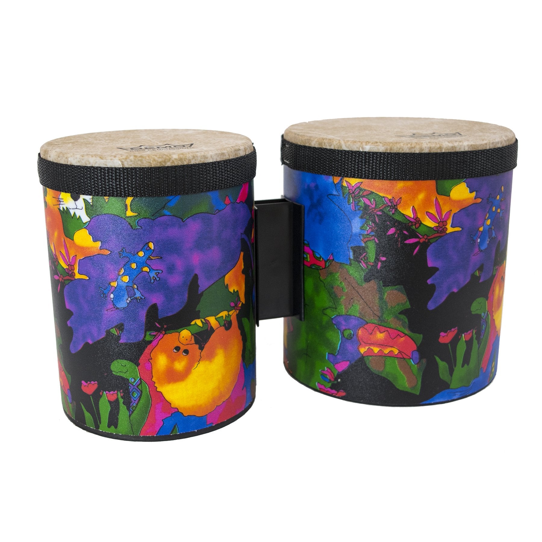 Remo Kd 5400 01 Kids Percussion Bongo Drum   Fabric Rain Forest, 5' 6'