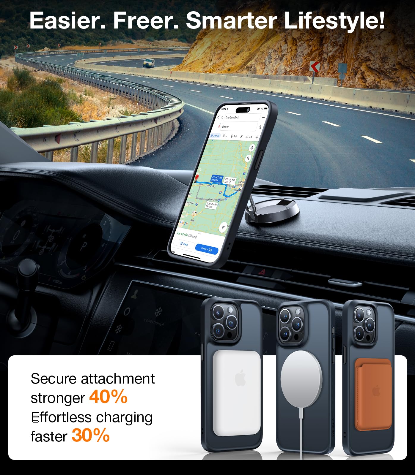 Torras Magnetic Guardian Designed For Iphone 15 Pro Max Case, [Military Grade Drop Tested] [Compatible With Magsafe] Slim Froste