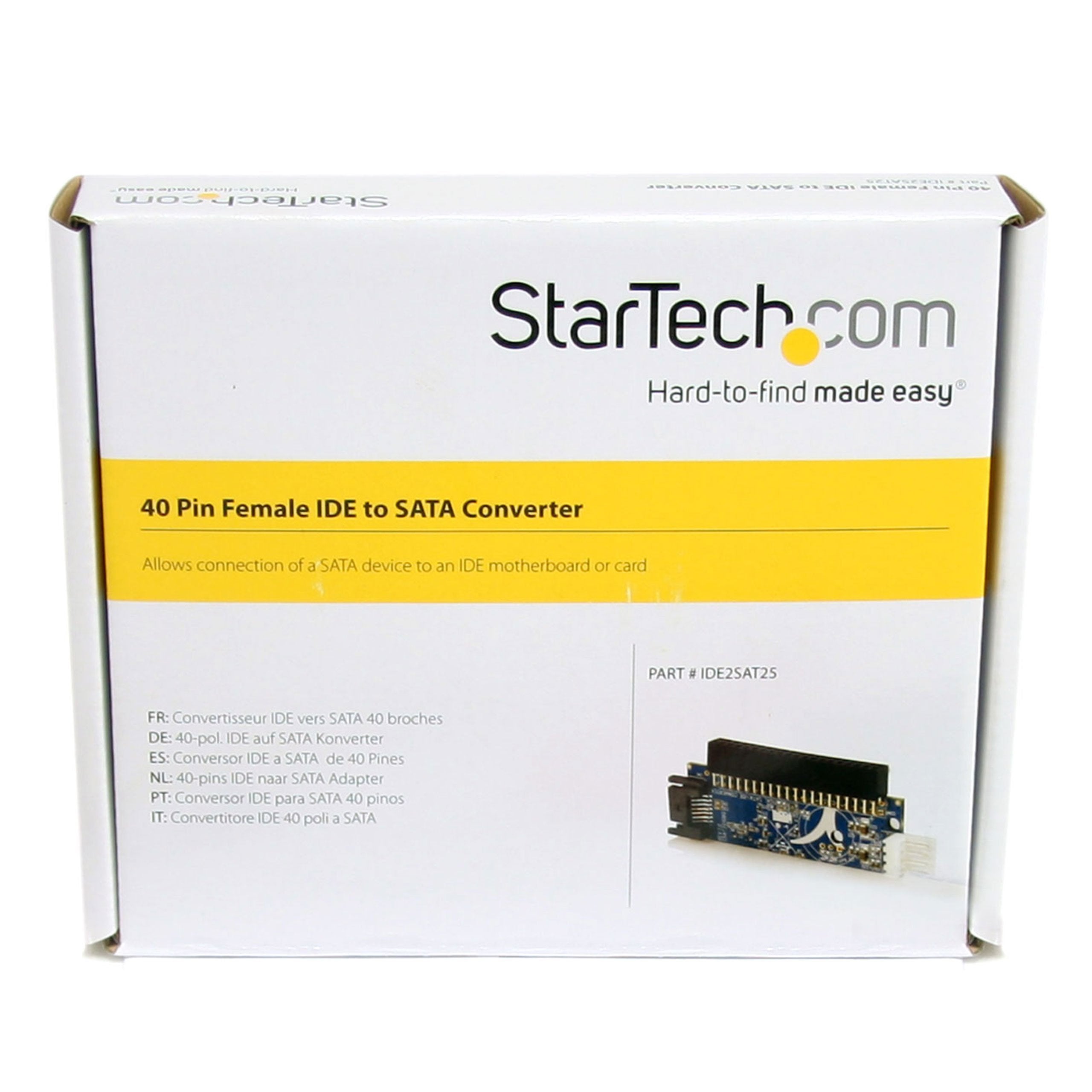 Startech.Com 40 Pin Female Ide To Sata Adapter Converter   Connect A Sata Device To An Ide Controller   Ide To Sata Converter (I