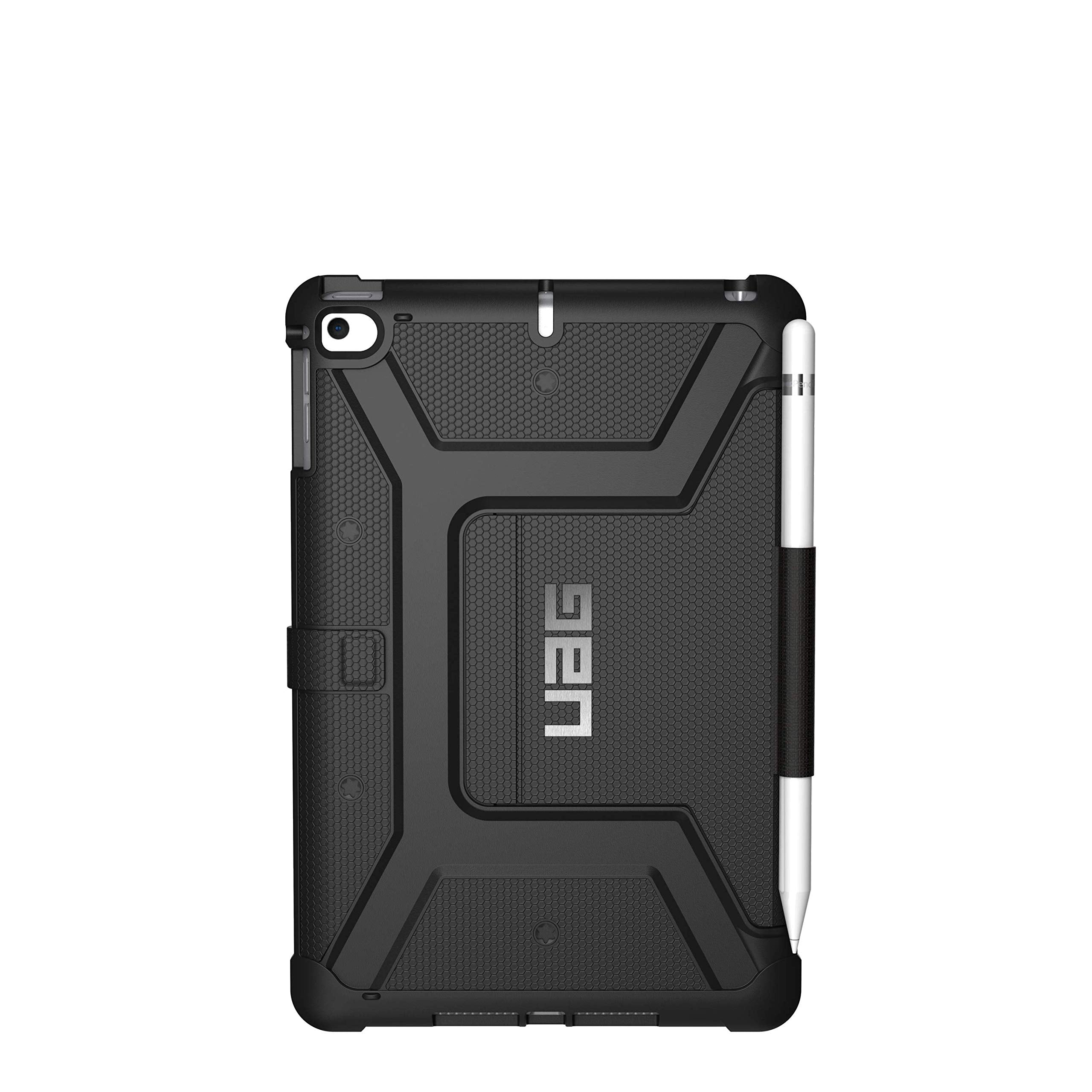 Uag Folio Ipad Mini (5Th Gen, 2019) Case Metropolis Feather-Light Rugged [Black] Military Drop Tested Ipad Cover With Apple Penc