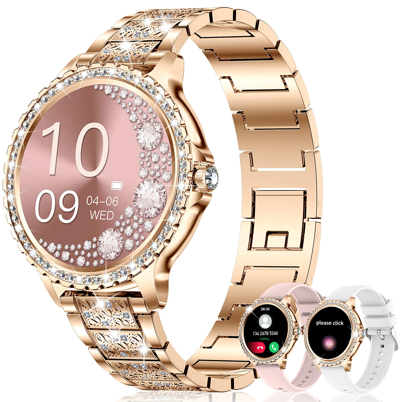 Gadixy Smart Watches For Women (Answer/Make Call),Fitness Tracker Smartwatch For Android Ios,1.32'' Hd Touch Screen With Heart R