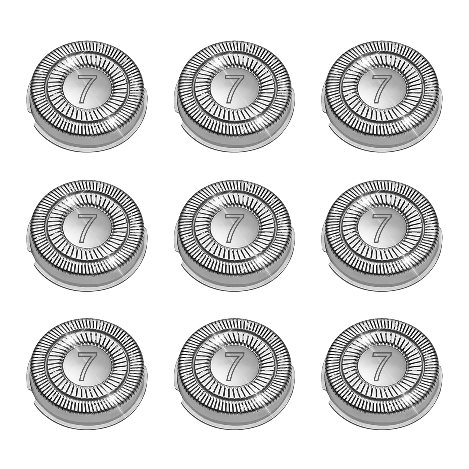 9 Pack Sh70/71 Replacement Head Compatible With Philips Norelco Series 7000