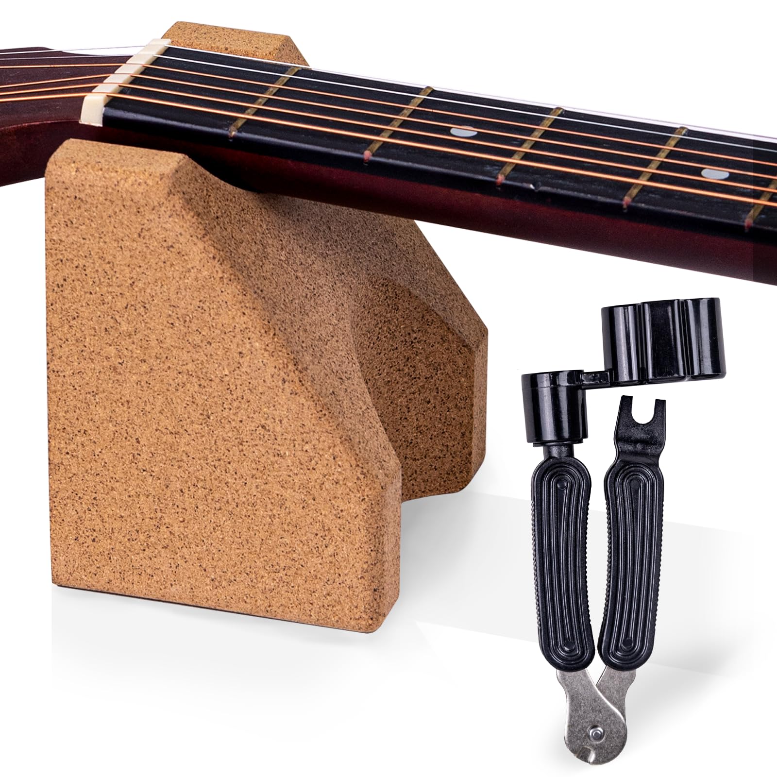 Guitar Neck Rest+Guitar String Winder,Guitar Neck Cradle,3 In 1 Guitar String Cutter,Guitar Accessories, Suitable For Guitar Cle