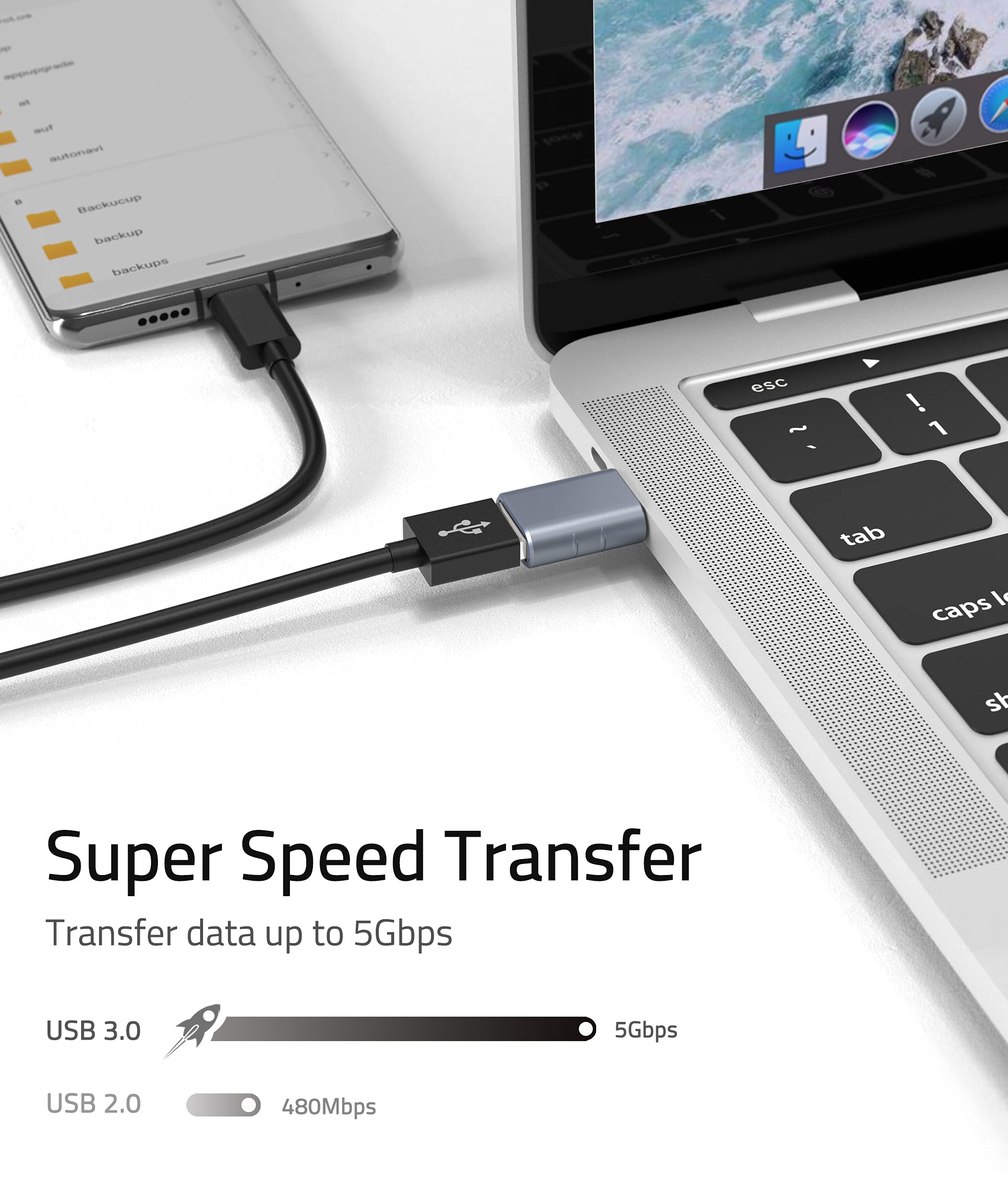 Syntech Usb C Male To Usb3 Female Adapter Compatible With Iphone 15 Pro Max Imac 2021, Ipad Pro 2021, Macbook Pro 2020 / Air 202