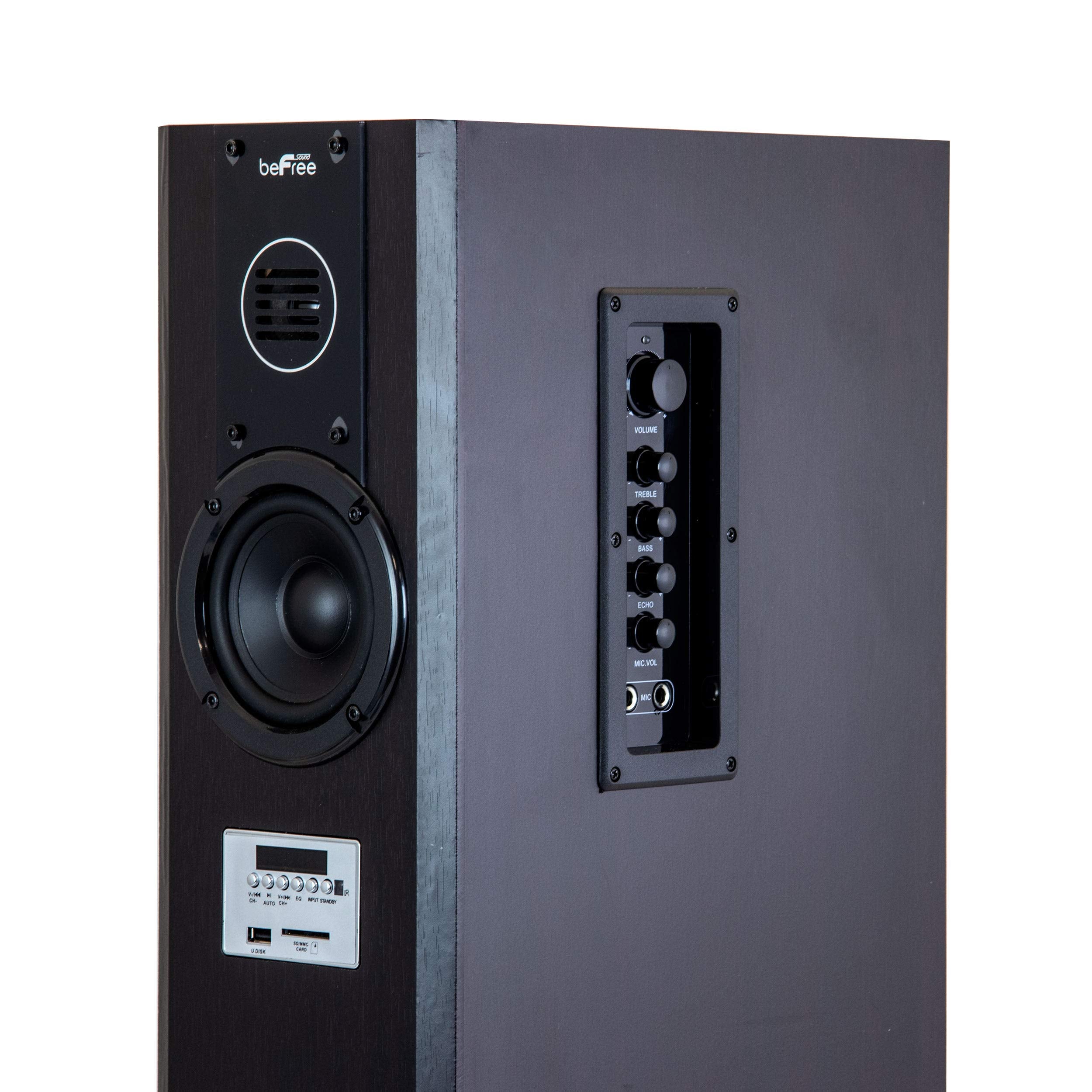 Befree Sound 2.1 Channel Bluetoothpowered Black Tower Speakers With Optical Input