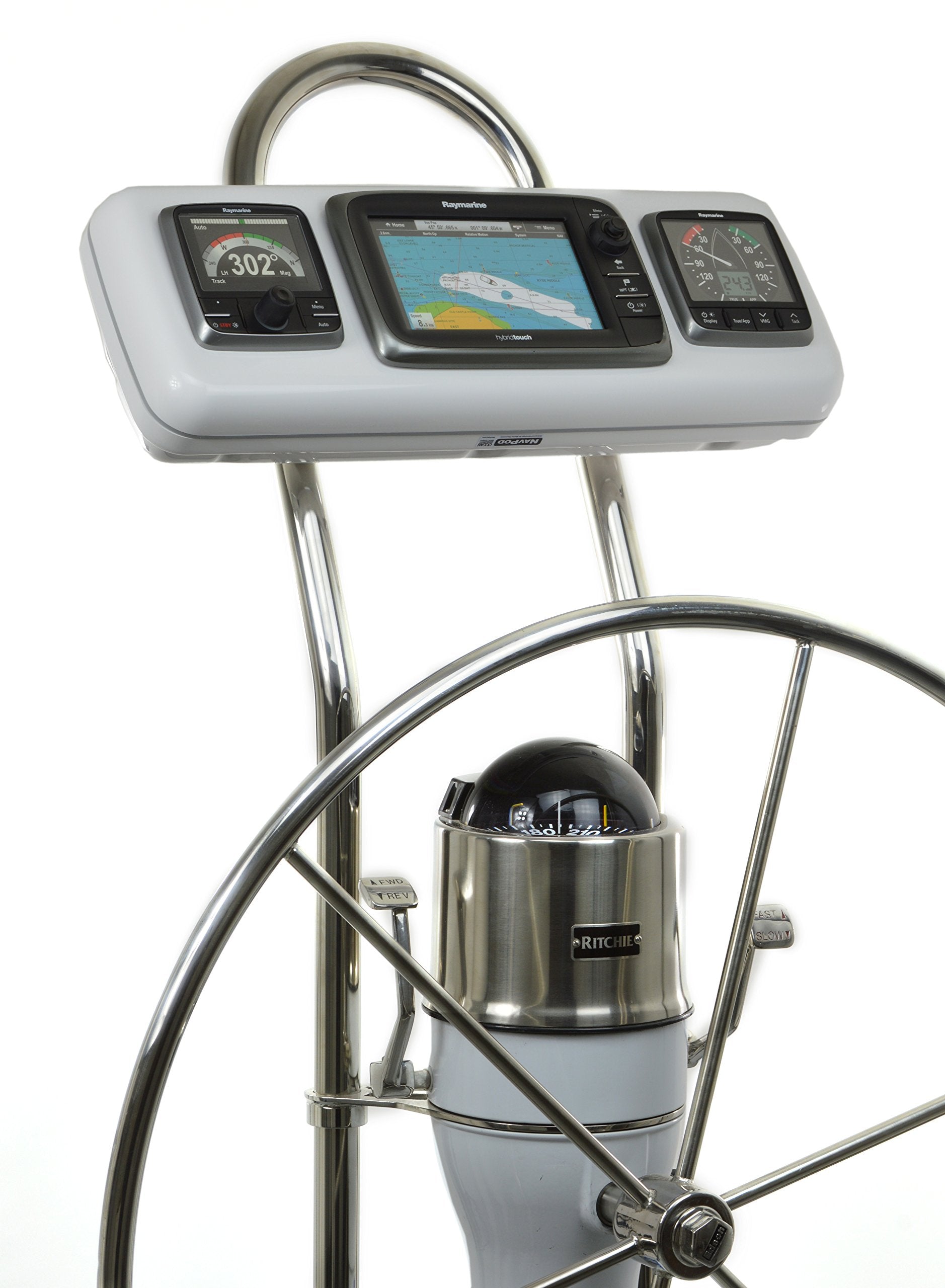 Navpod Gp1604 Systempod Pre Cut For Raymarine E7/E7D And 2 Inst. (3.6'' Hole) For 9.5'' Wide Guard